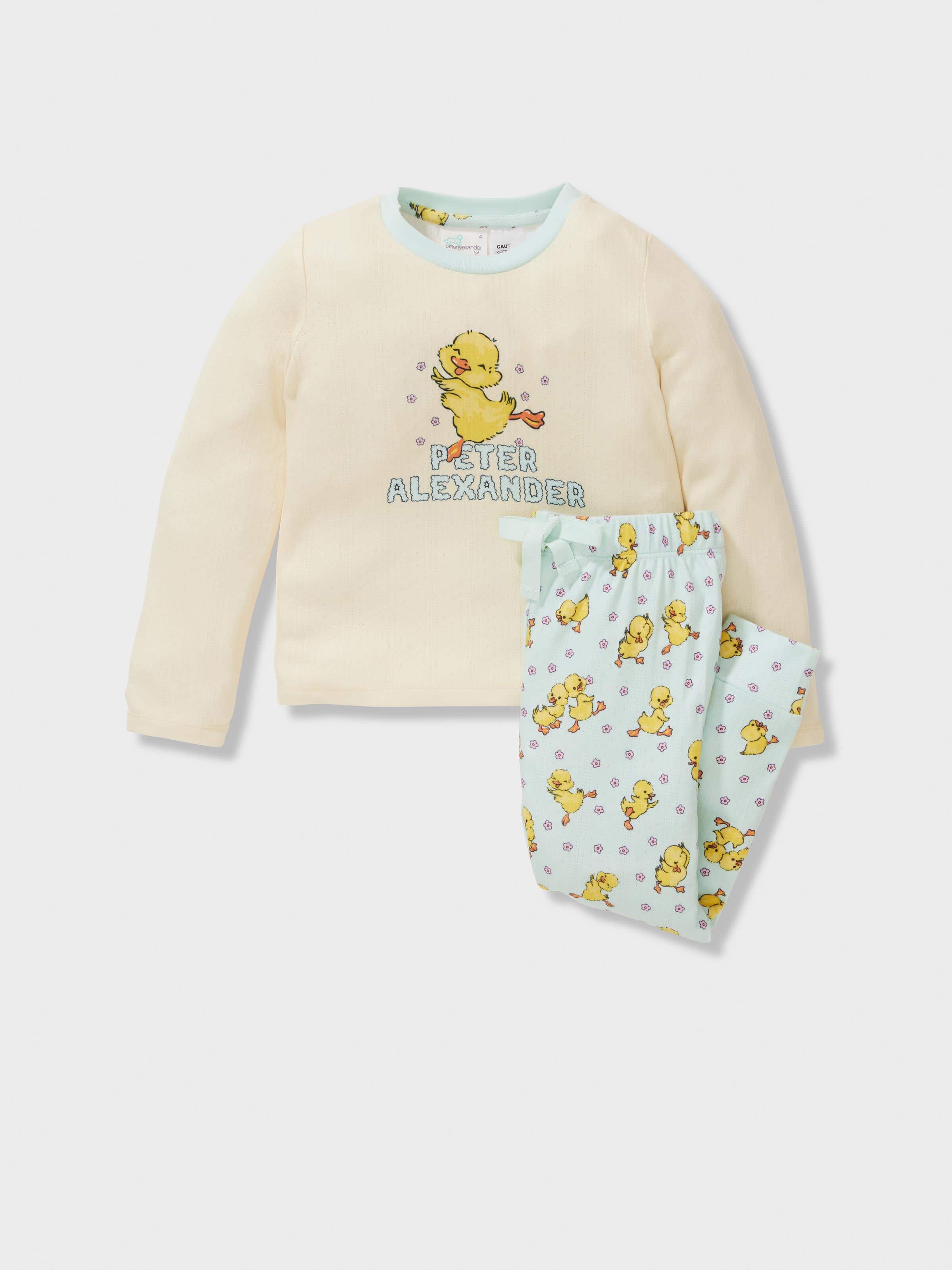 Jnr Girls Duck Pointelle Long Pj Set