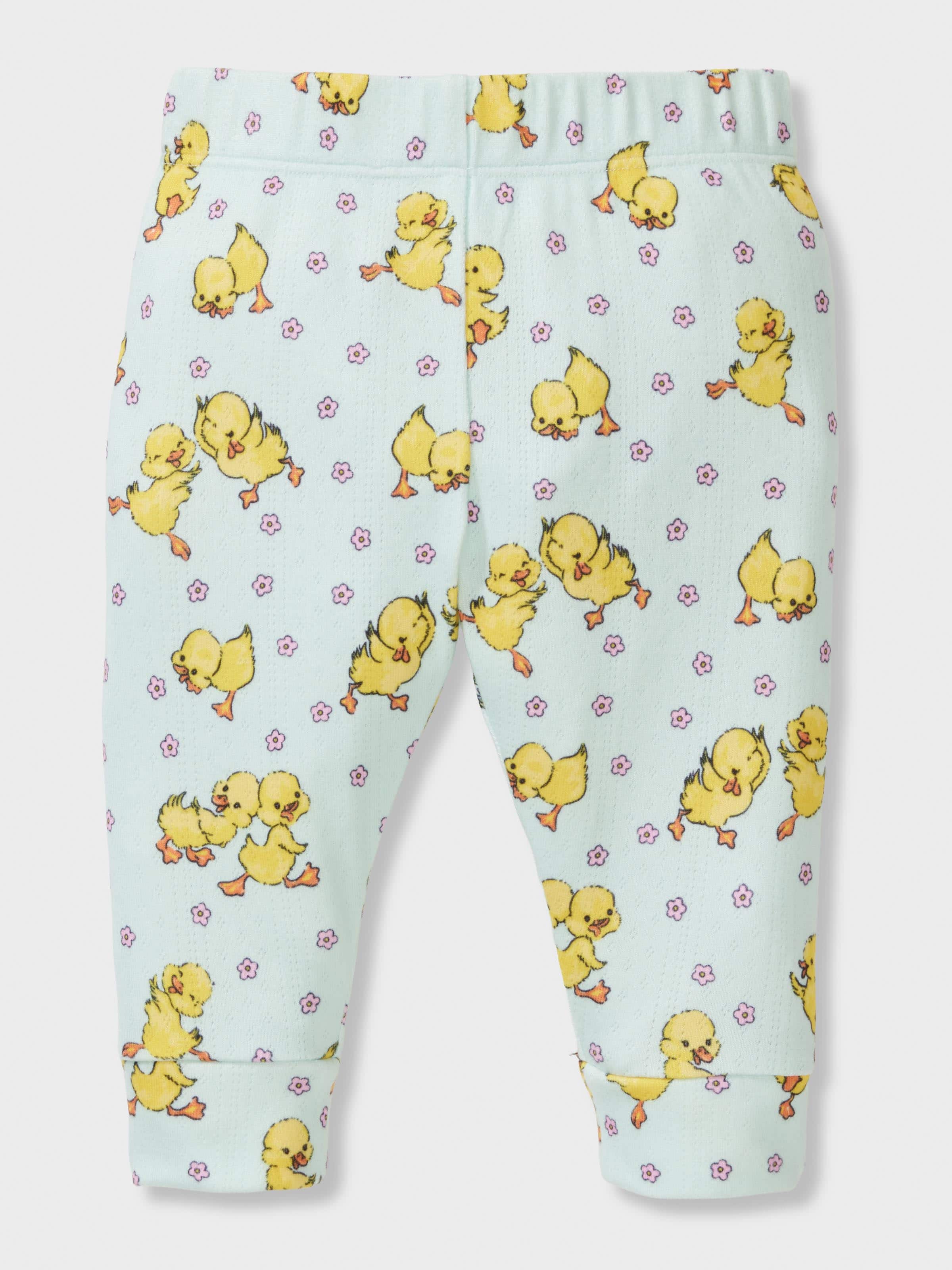 Baby Girl Duck Pointelle Long Pj Set
