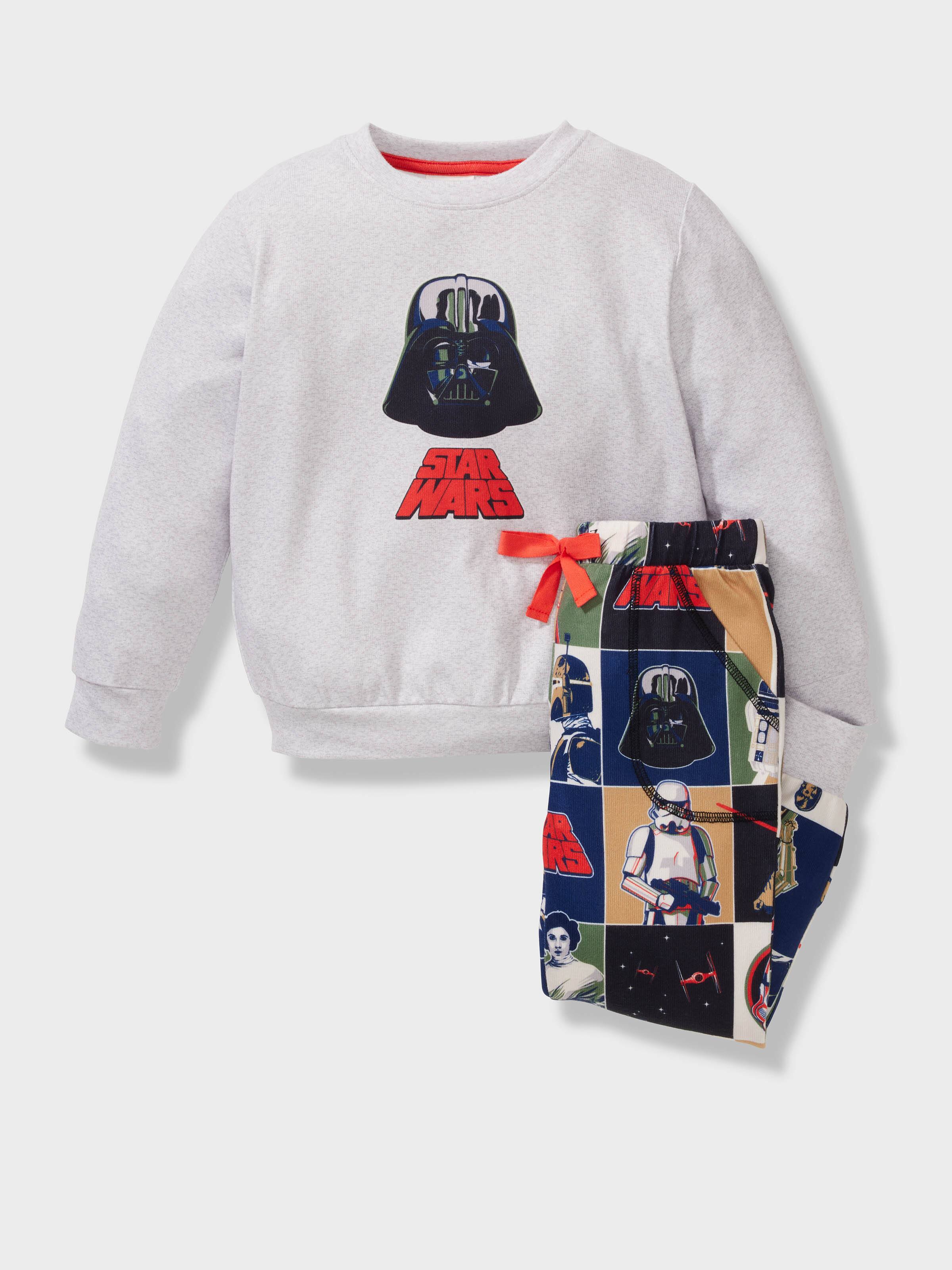 Jnr Boys Disney Star Wars Plush Long Pj Set