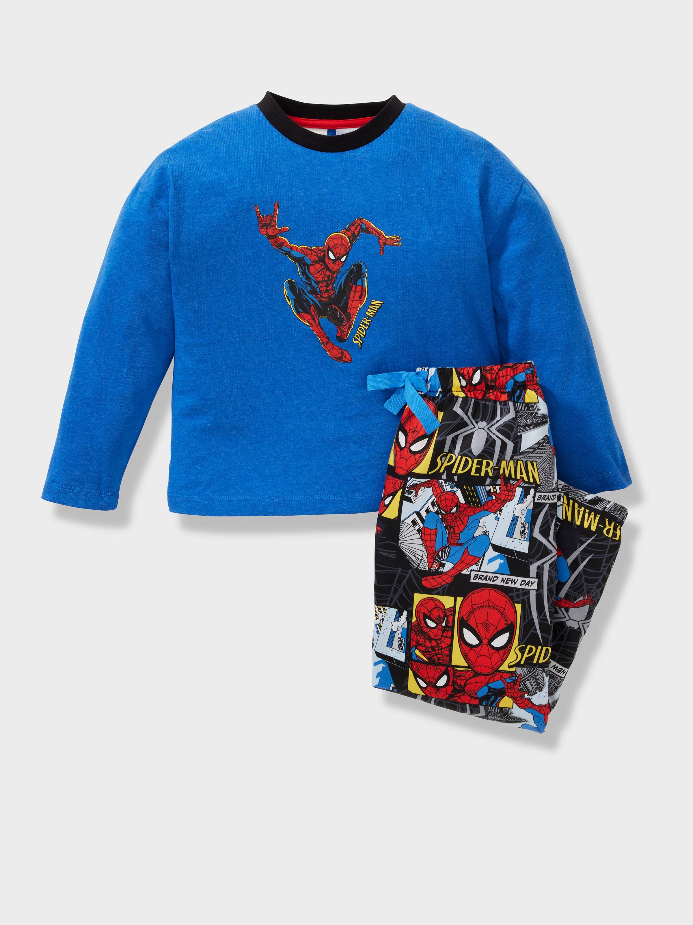 Jnr Boys Spider-Man 100% Cotton Long Pj Set