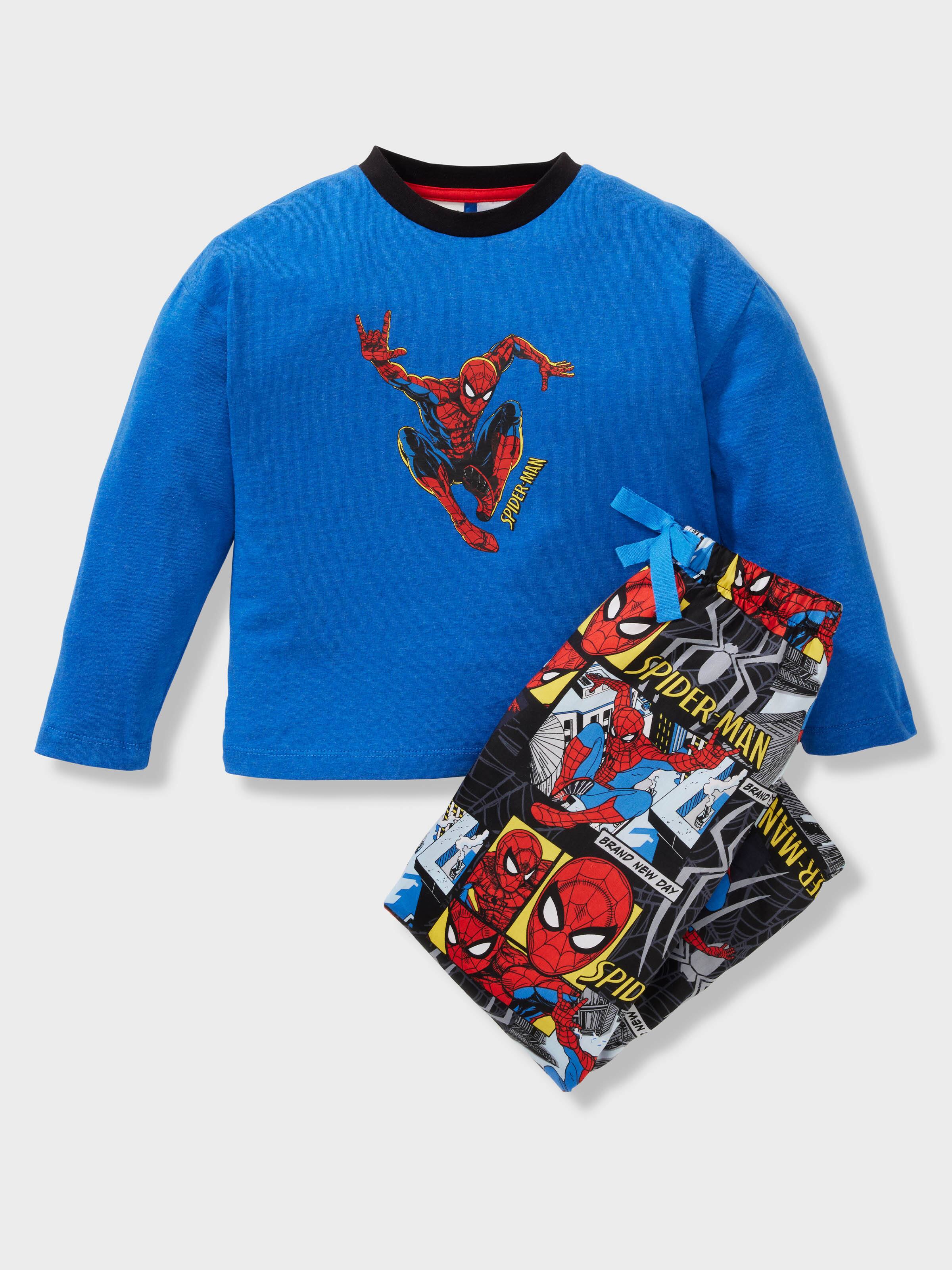 Boys Spider-Man 100% Cotton Long Pj Set