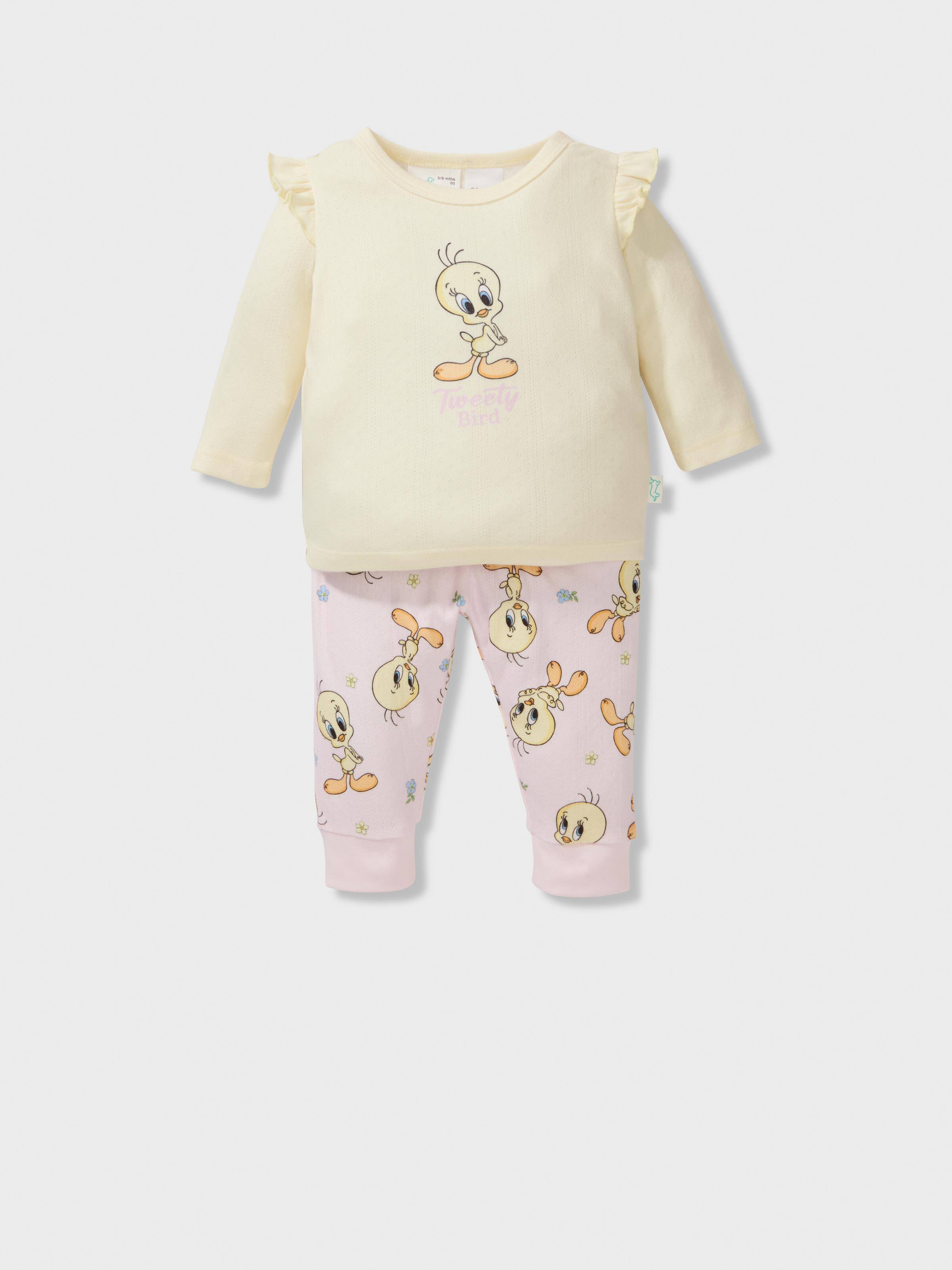 Baby Looney Tunes Tweety Bird Long Pj Set