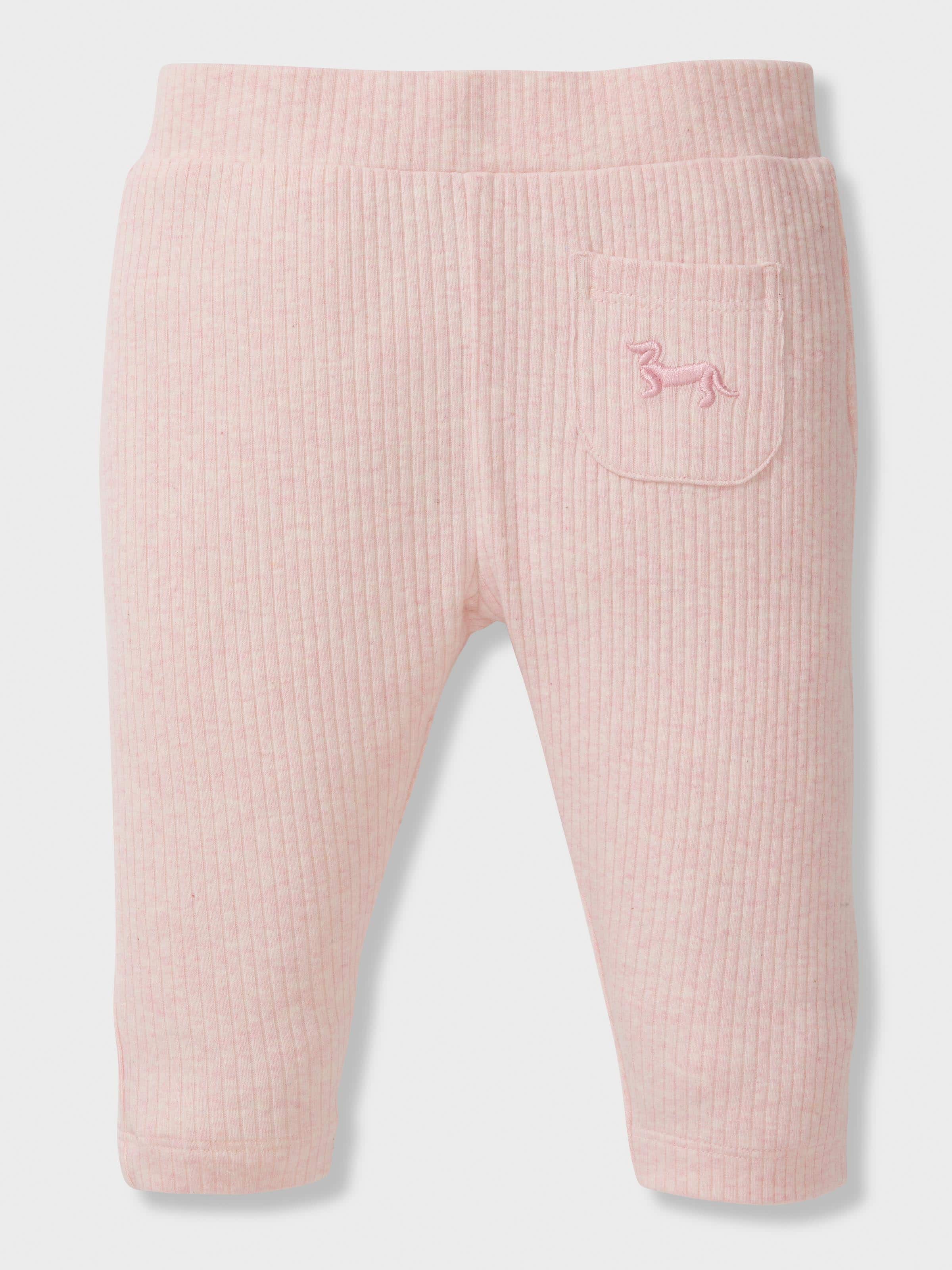 Baby Organics Pink Cotton Rib Long Pj Set