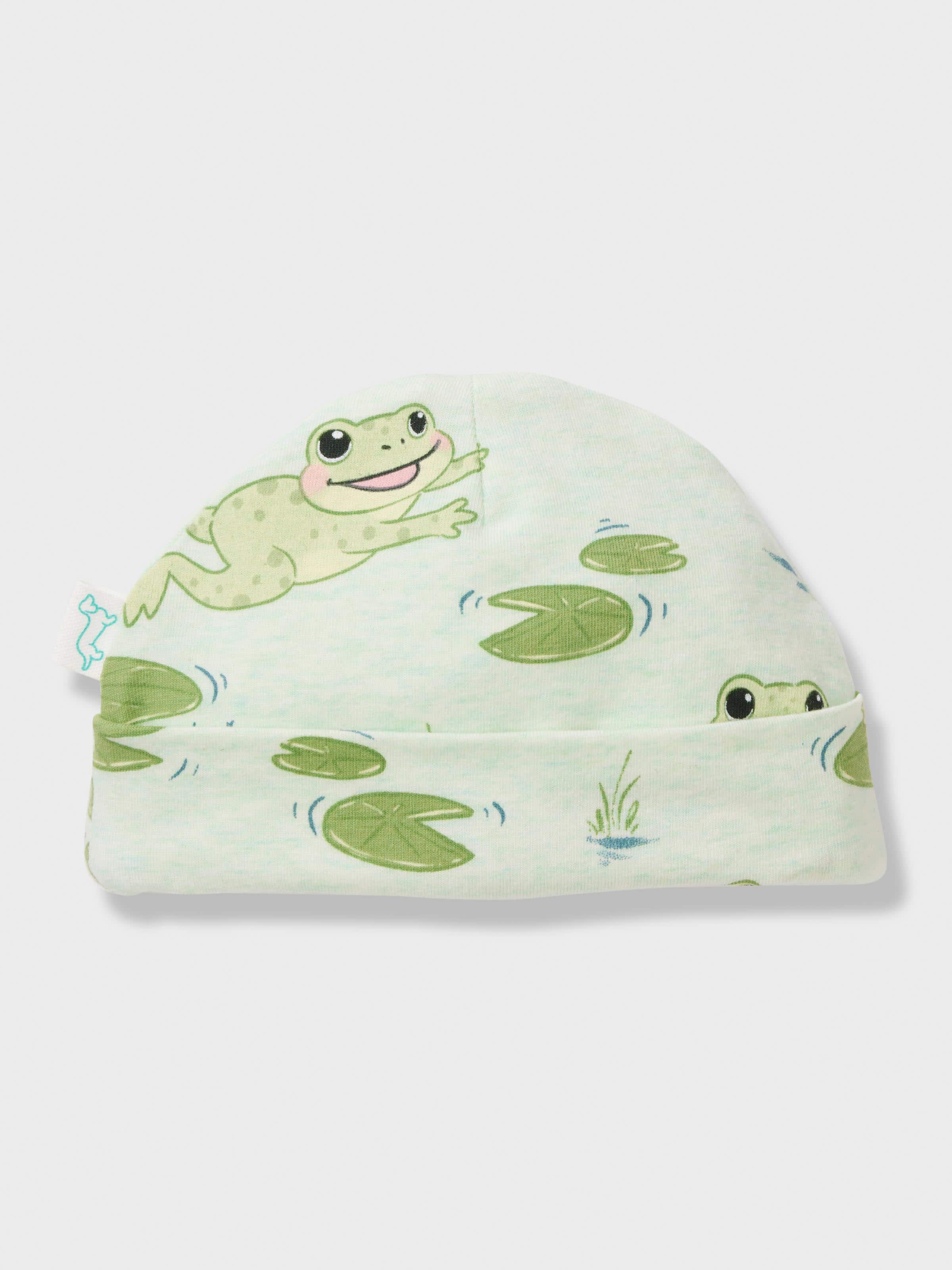 Baby Organics Frog Beanie & Booties Set
