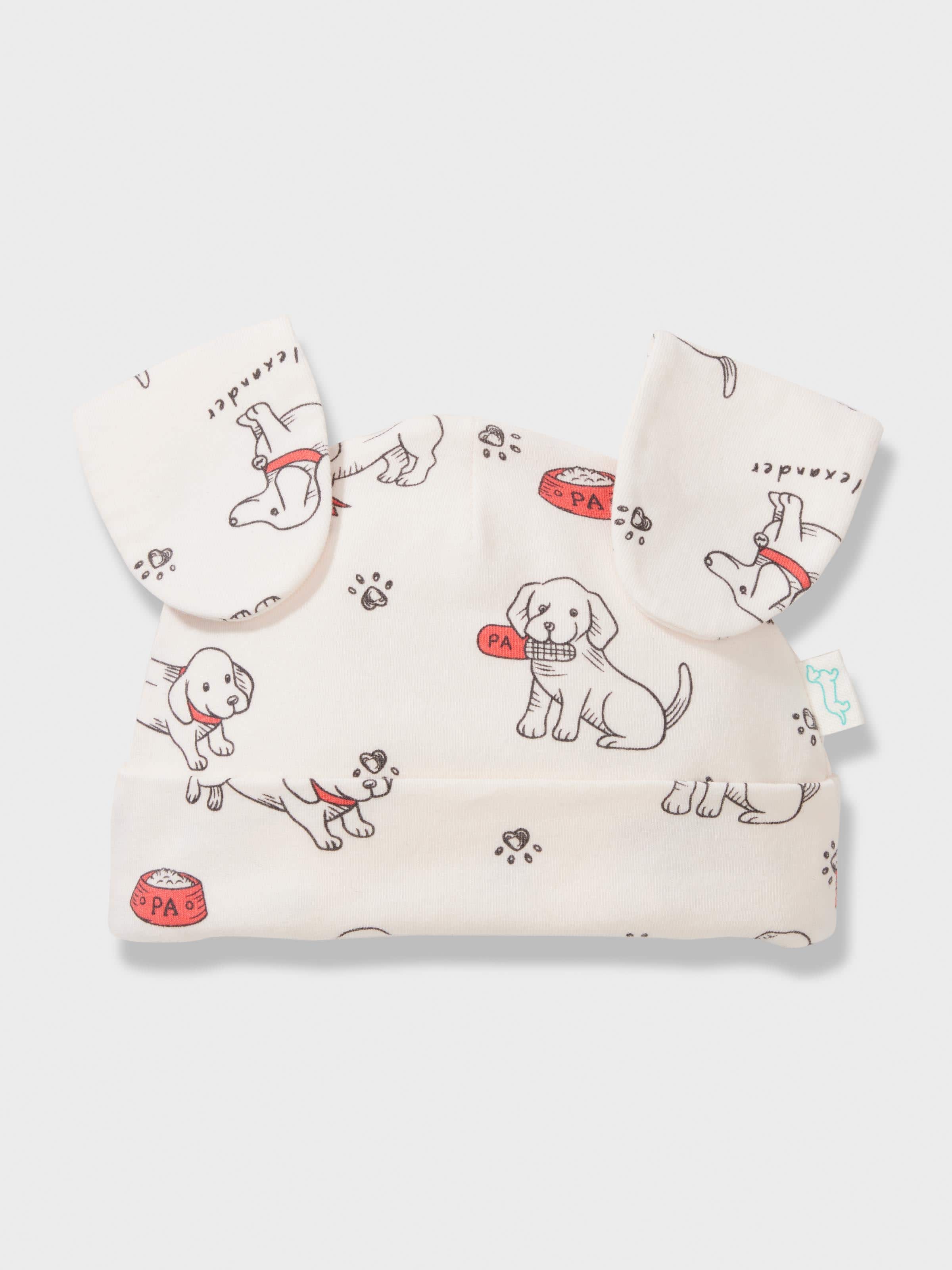 Baby Organics Naughty Puppies Beanie & Booties Set