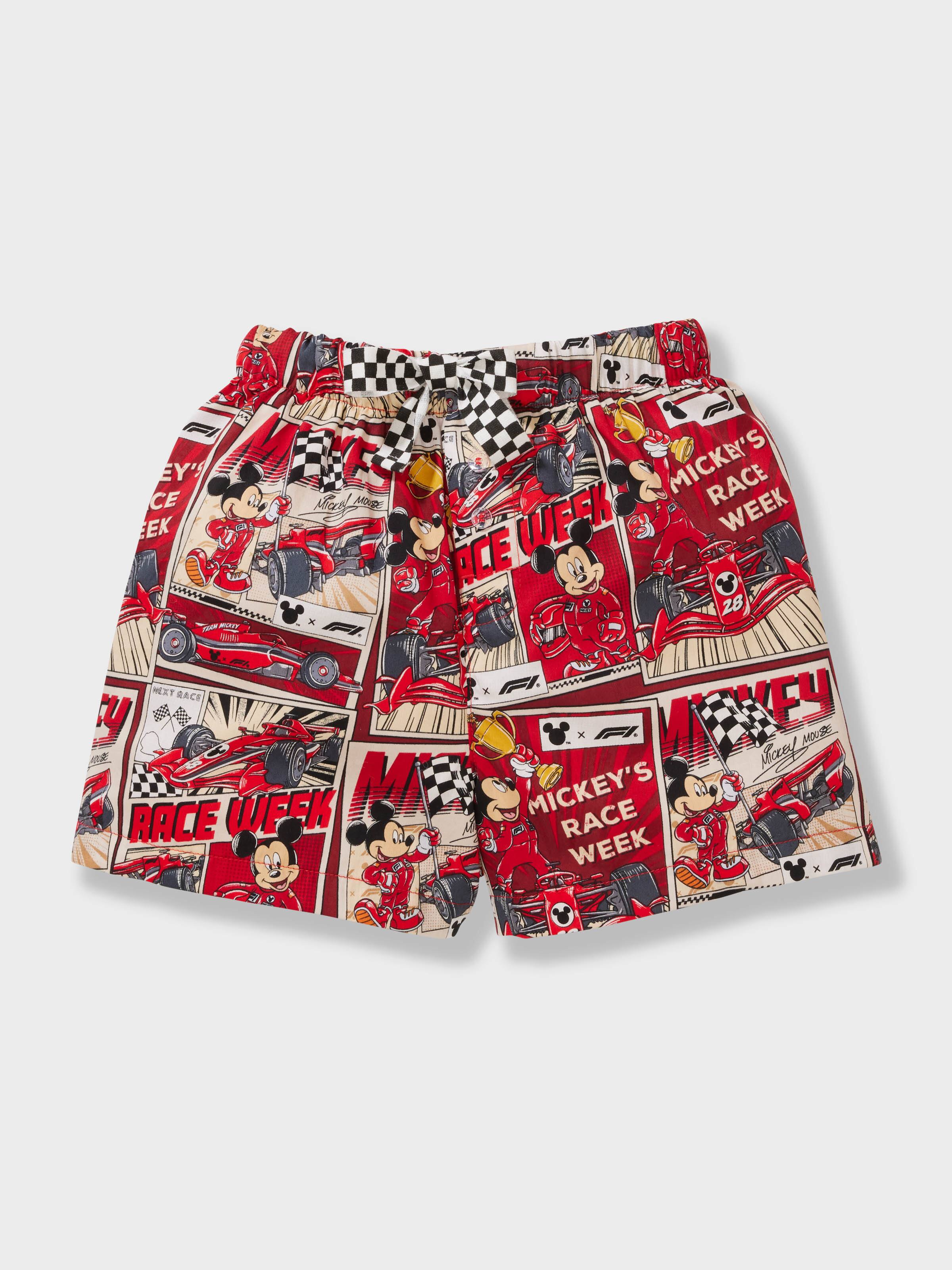 Jnr Kids F1 X Mickey 100% Cotton Short Pj Set