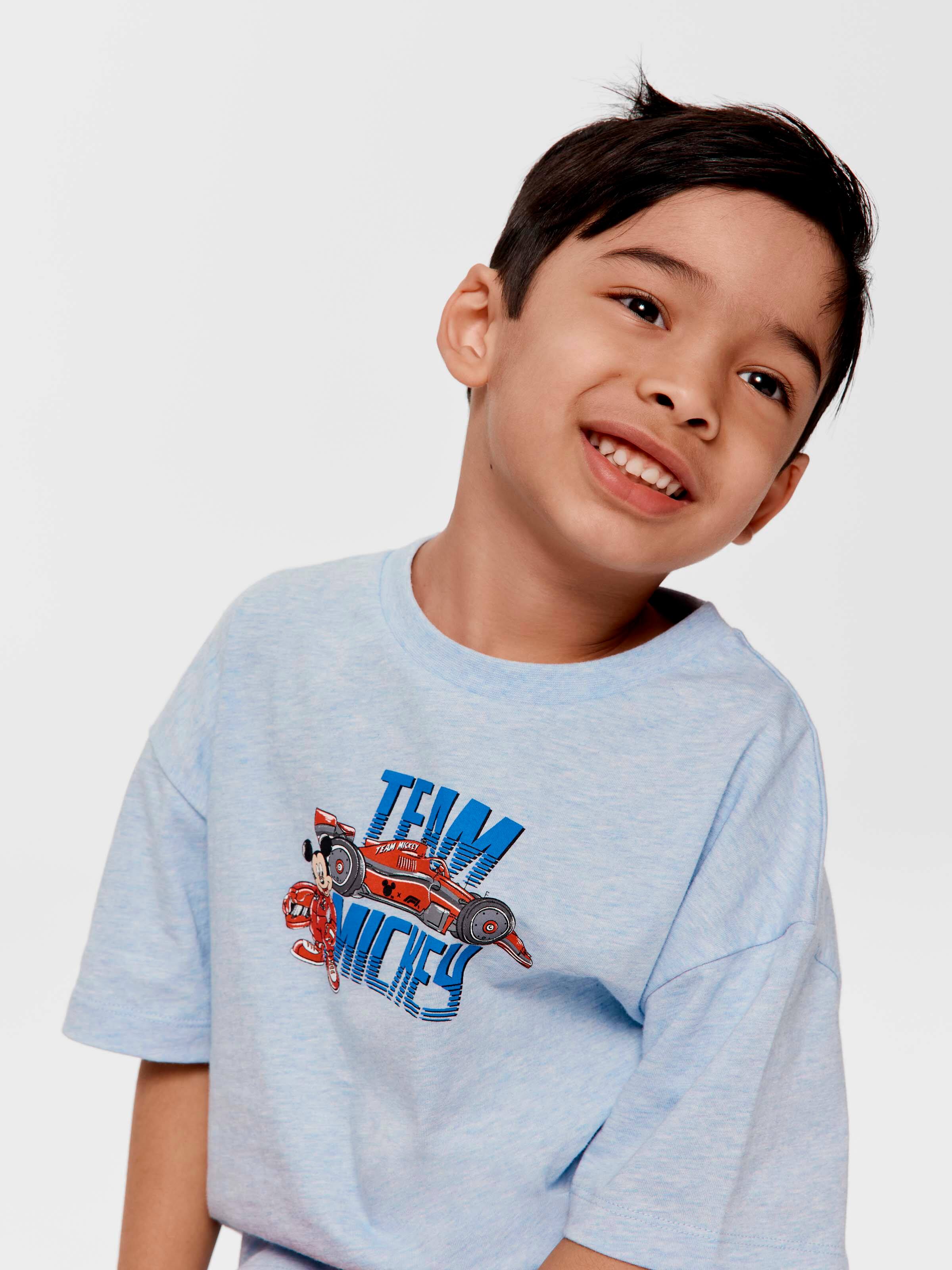 Jnr Kids F1 X Mickey Racing Short Pj Set