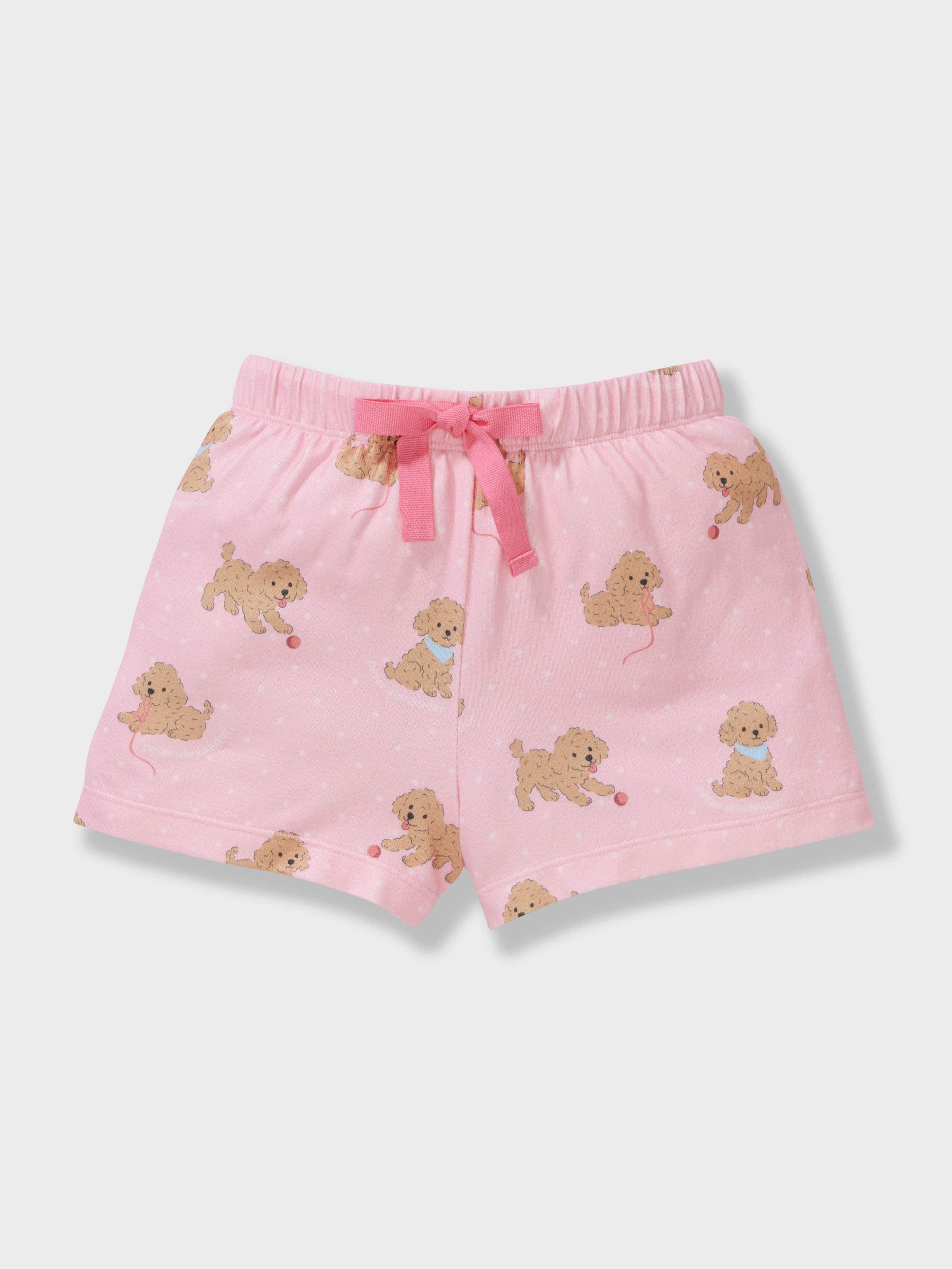 Girls Puppy Spots Plush Short Classic Pj Set