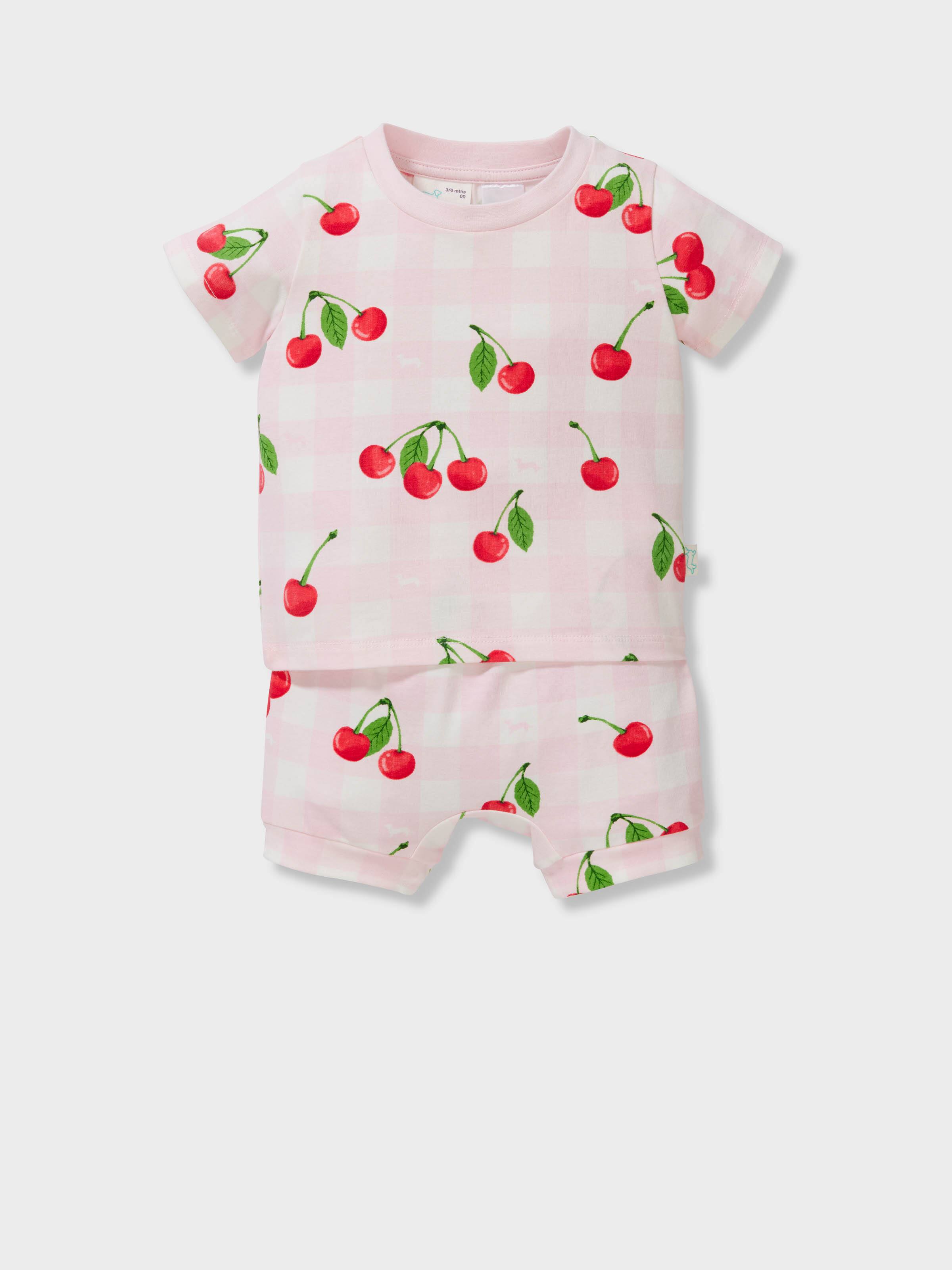 Baby Girl Cherry Short Pj Set