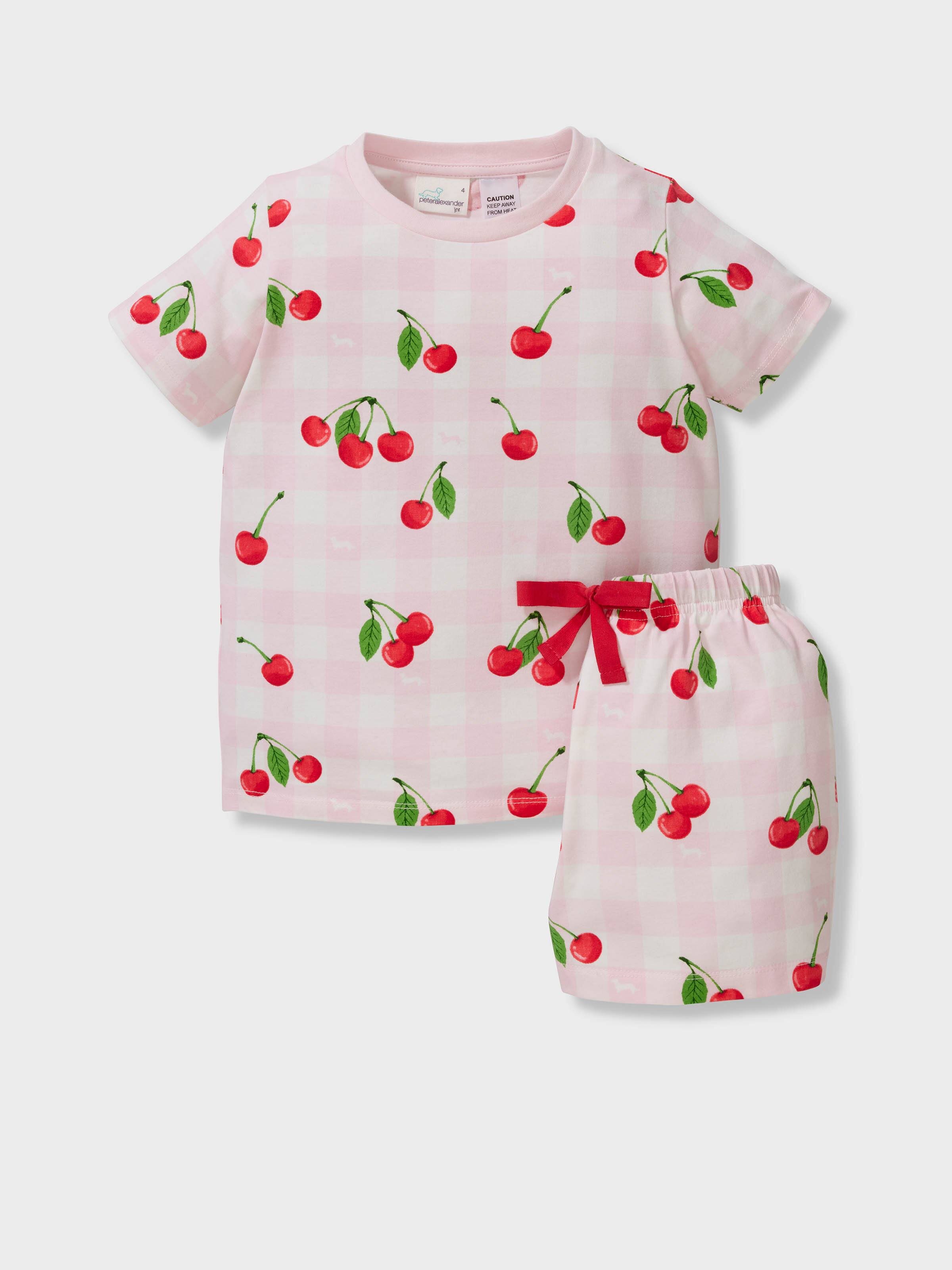 Jnr Girls Cherry Short Pj Set