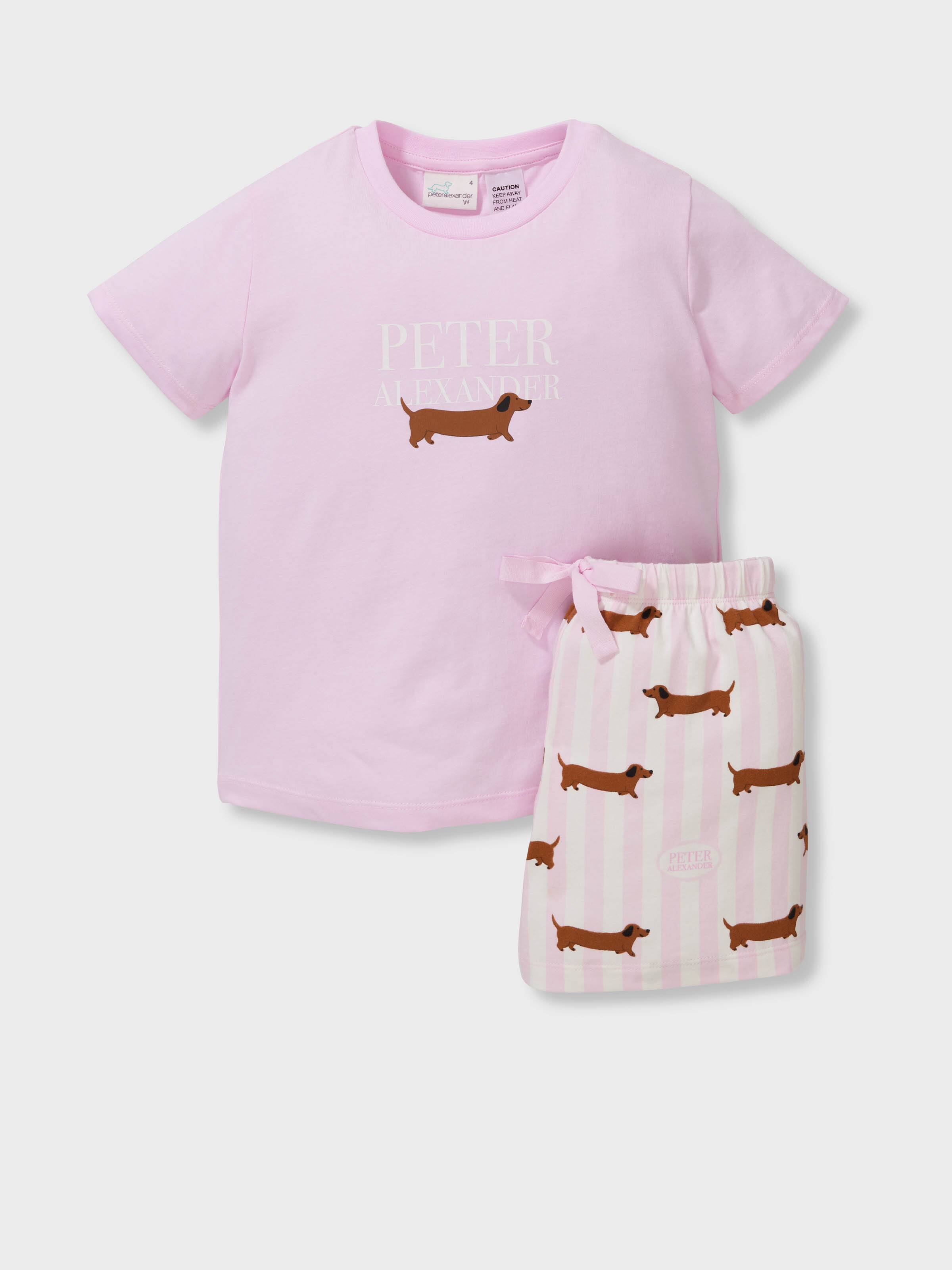 Jnr Girls Pink Penny Short Pj Set