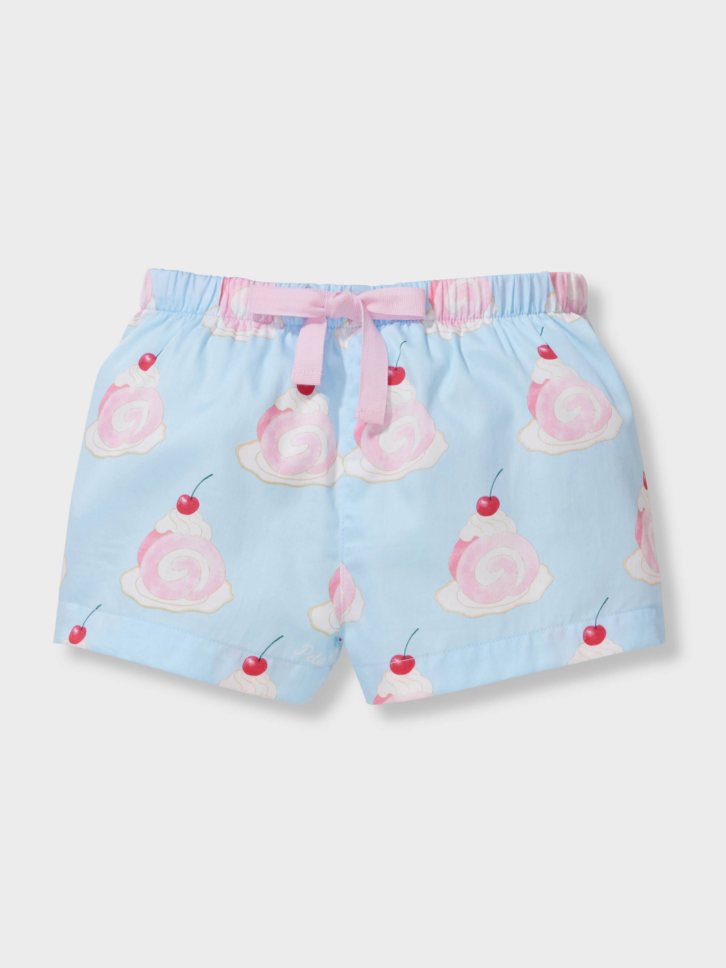 Jnr Girls 100% Cotton Roll Cake Short Pj Set