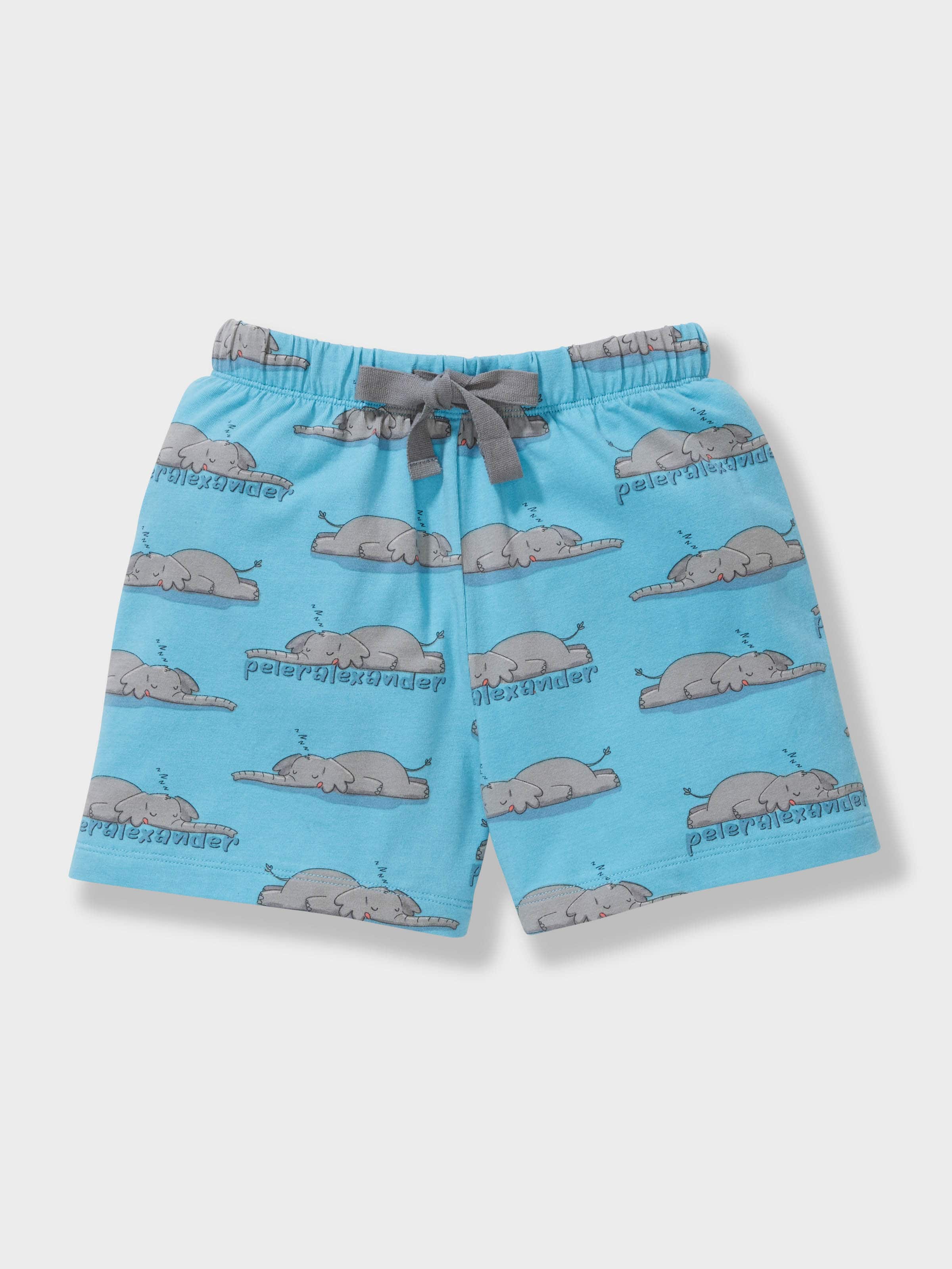 Jnr Boys Sleeping Elephants Short Pj Set