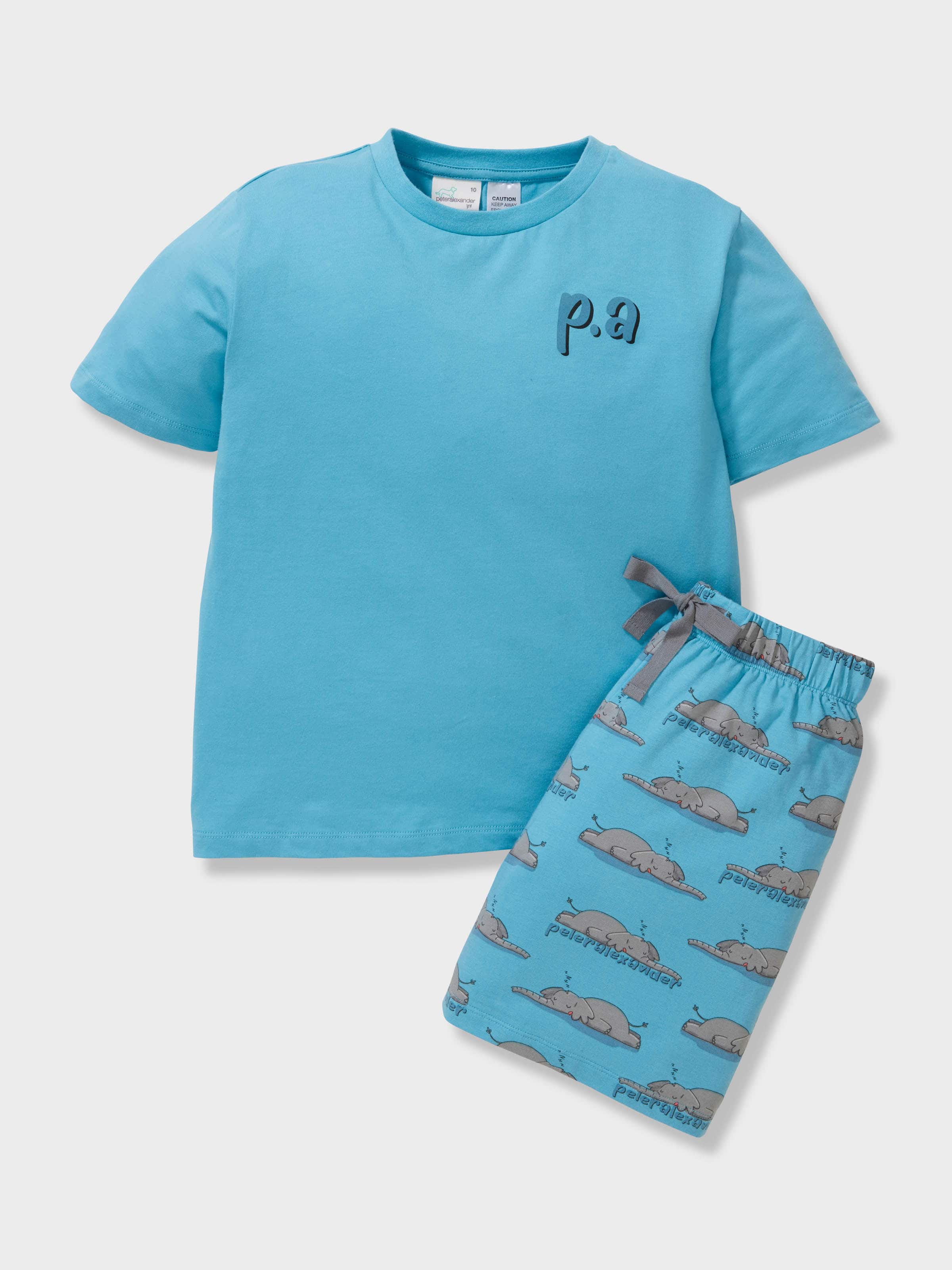 Boys Sleeping Elephant Short Pj Set