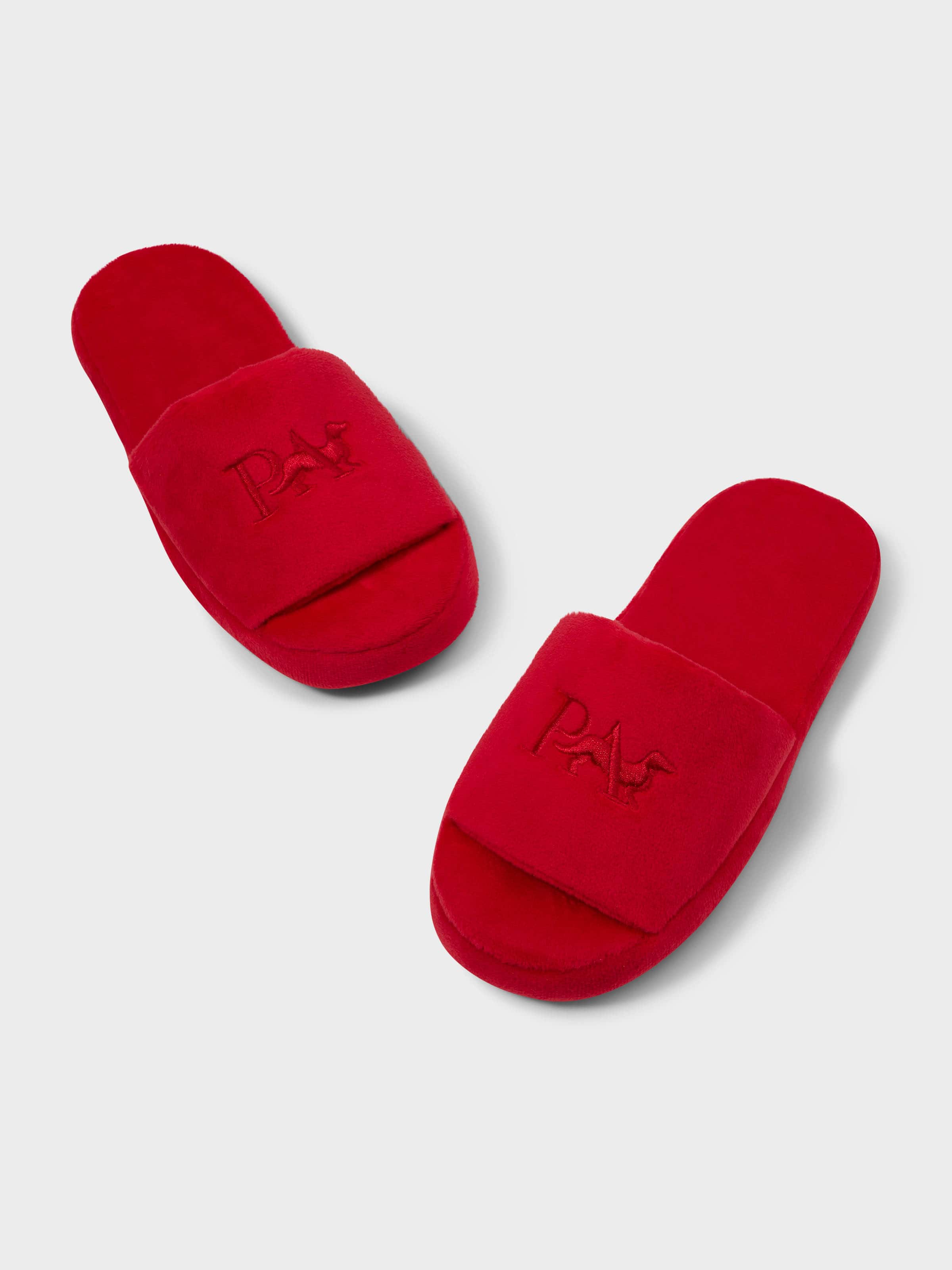 Kids Red Plush Slippers