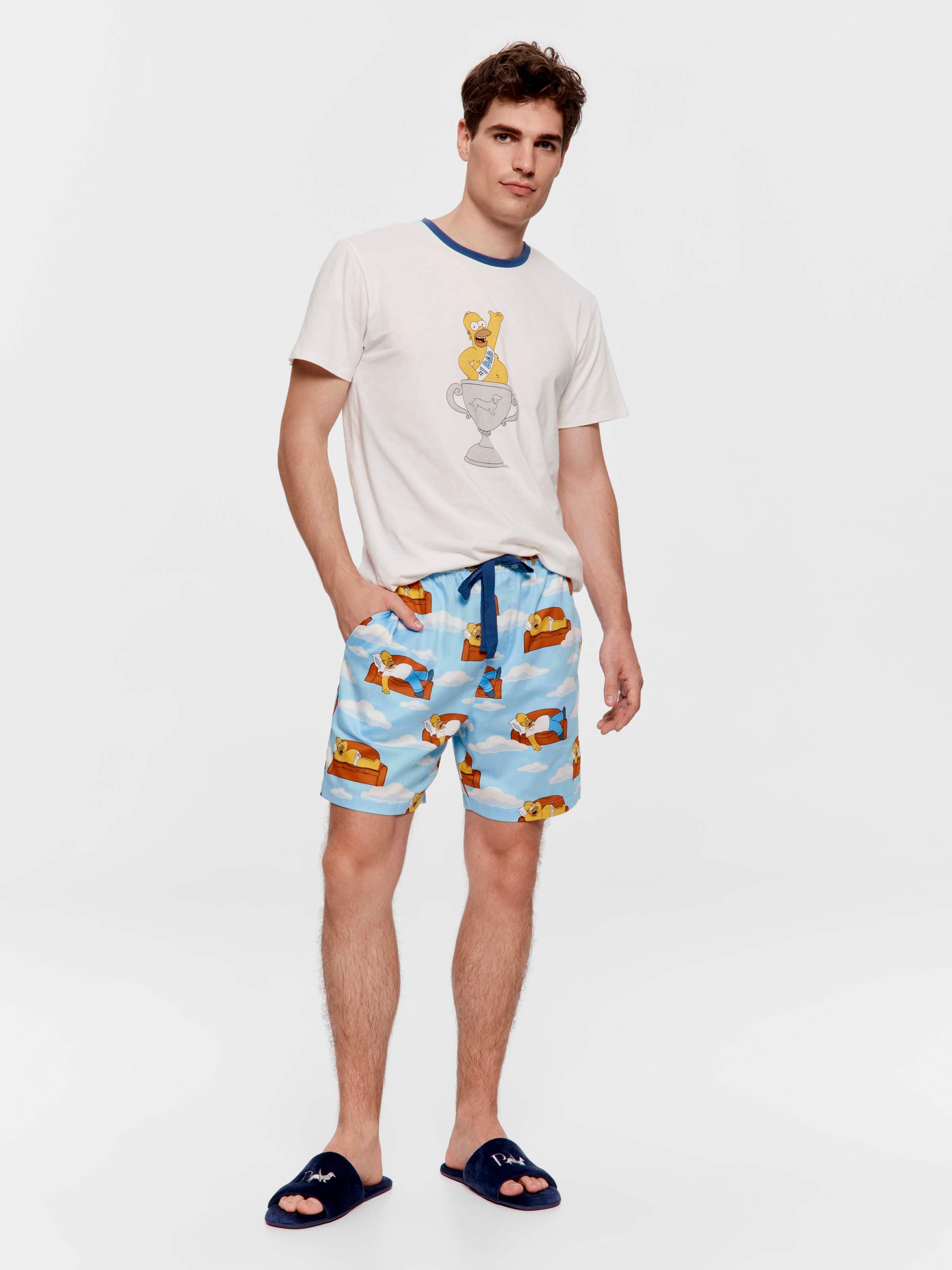 The Simpsons Cloud 100% Cotton Mid Short
