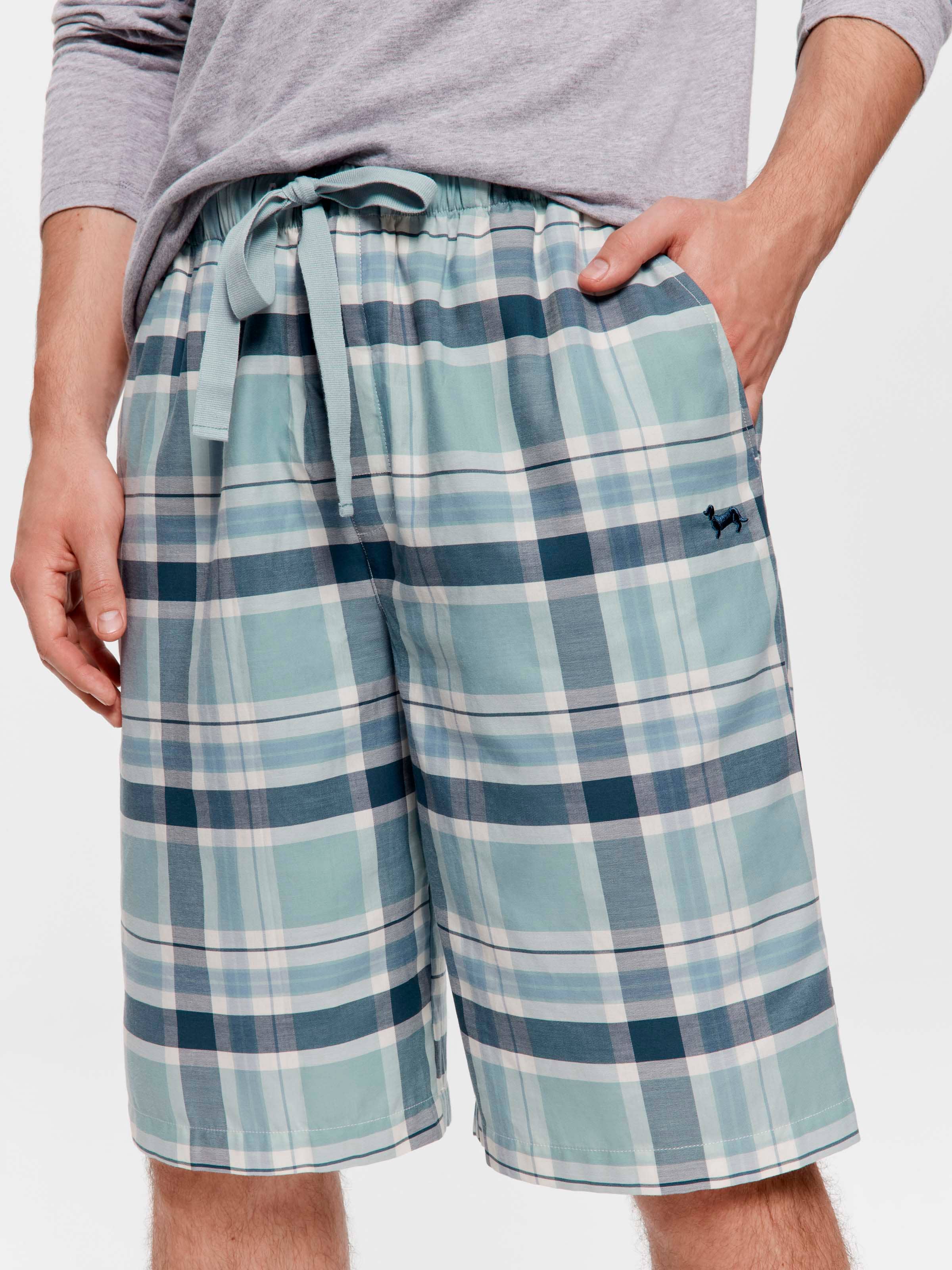 Green Check 100% Cotton Sleep Short