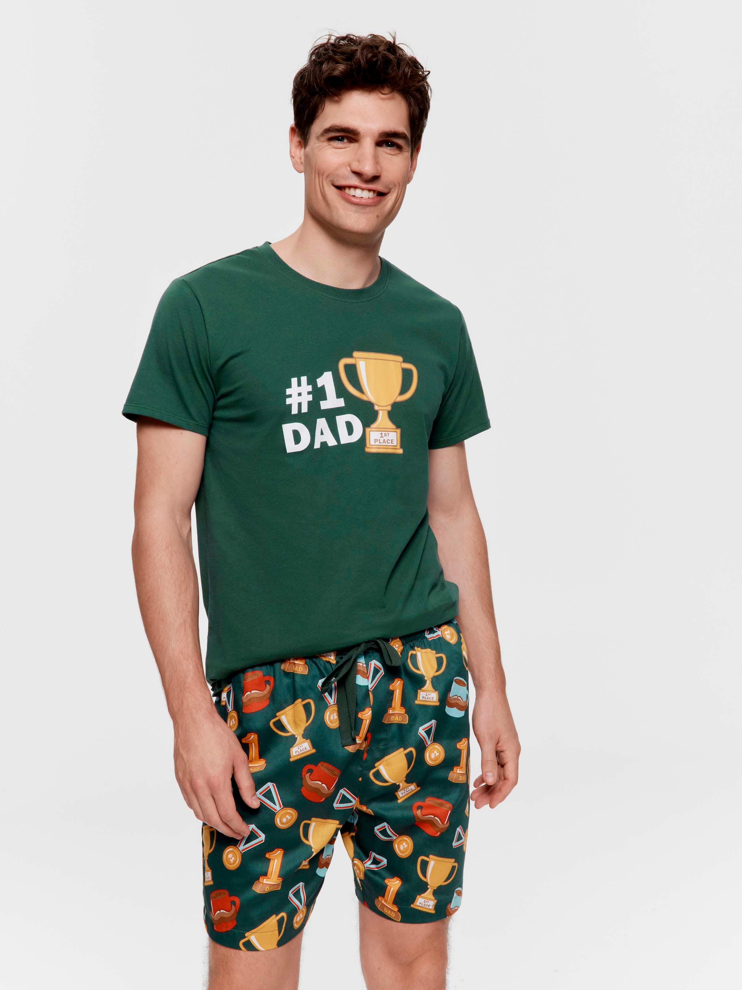 Number 1 Dad 100% Cotton Mid Short