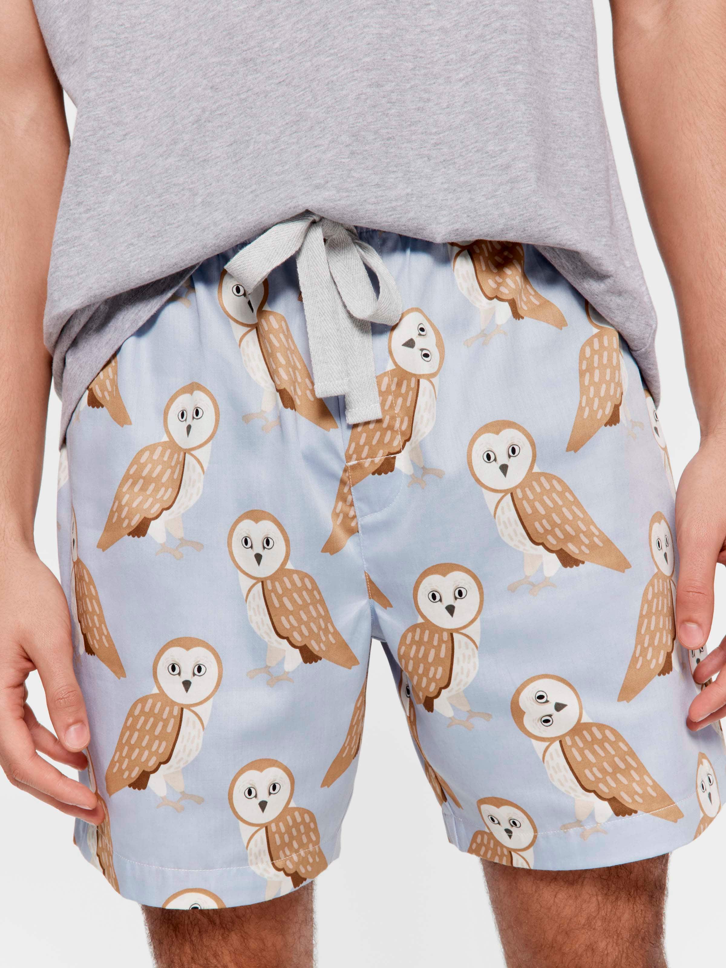 Owl 100% Cotton Mid Short