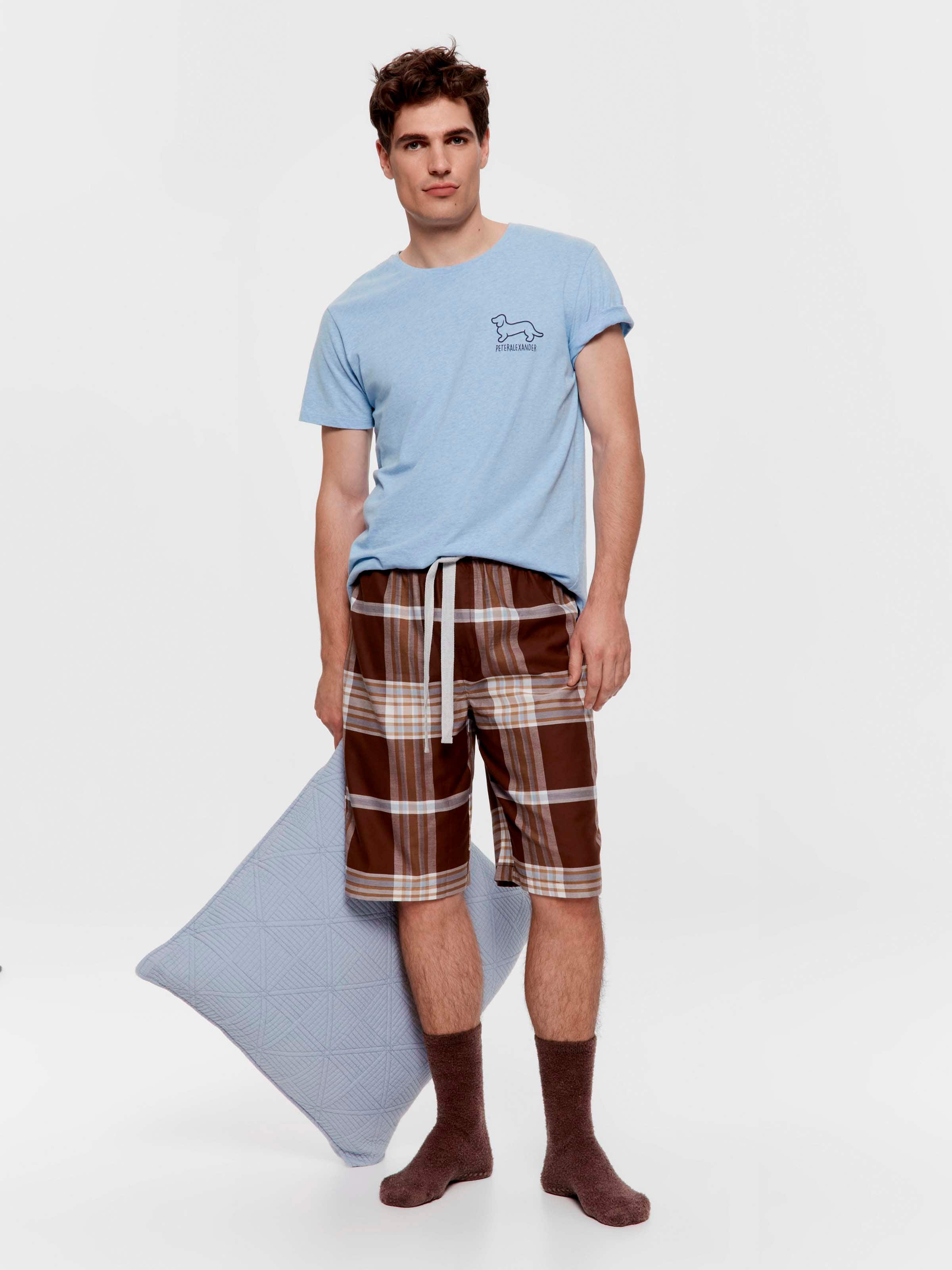 Brown Check 100% Cotton Sleep Short