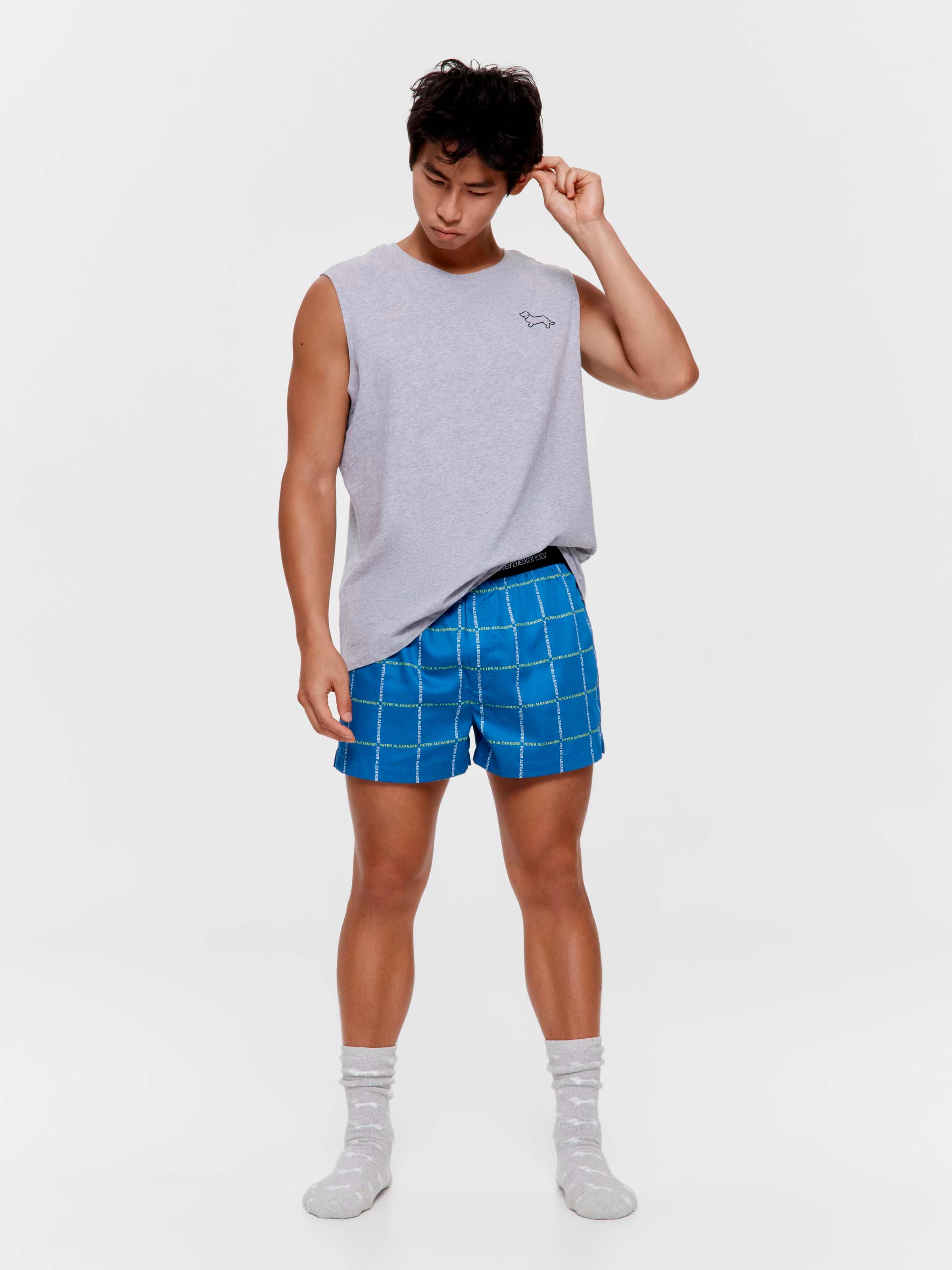 P.A Windowpane 100% Cotton Boxer Short