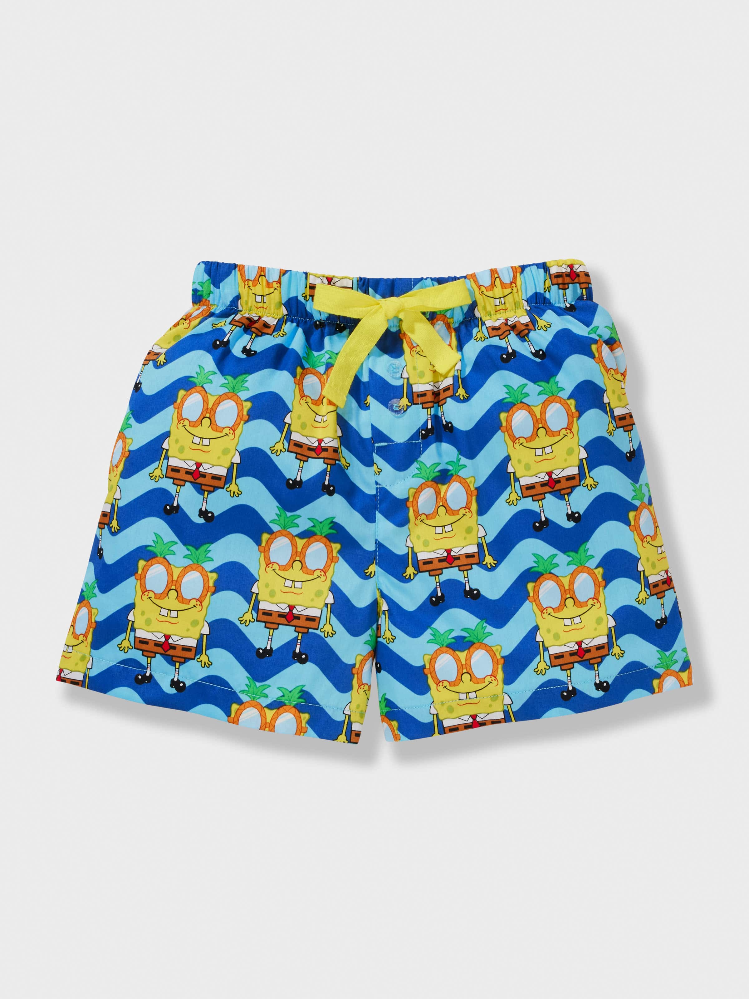 Boys Spongebob 100% Cotton Short Pj Set