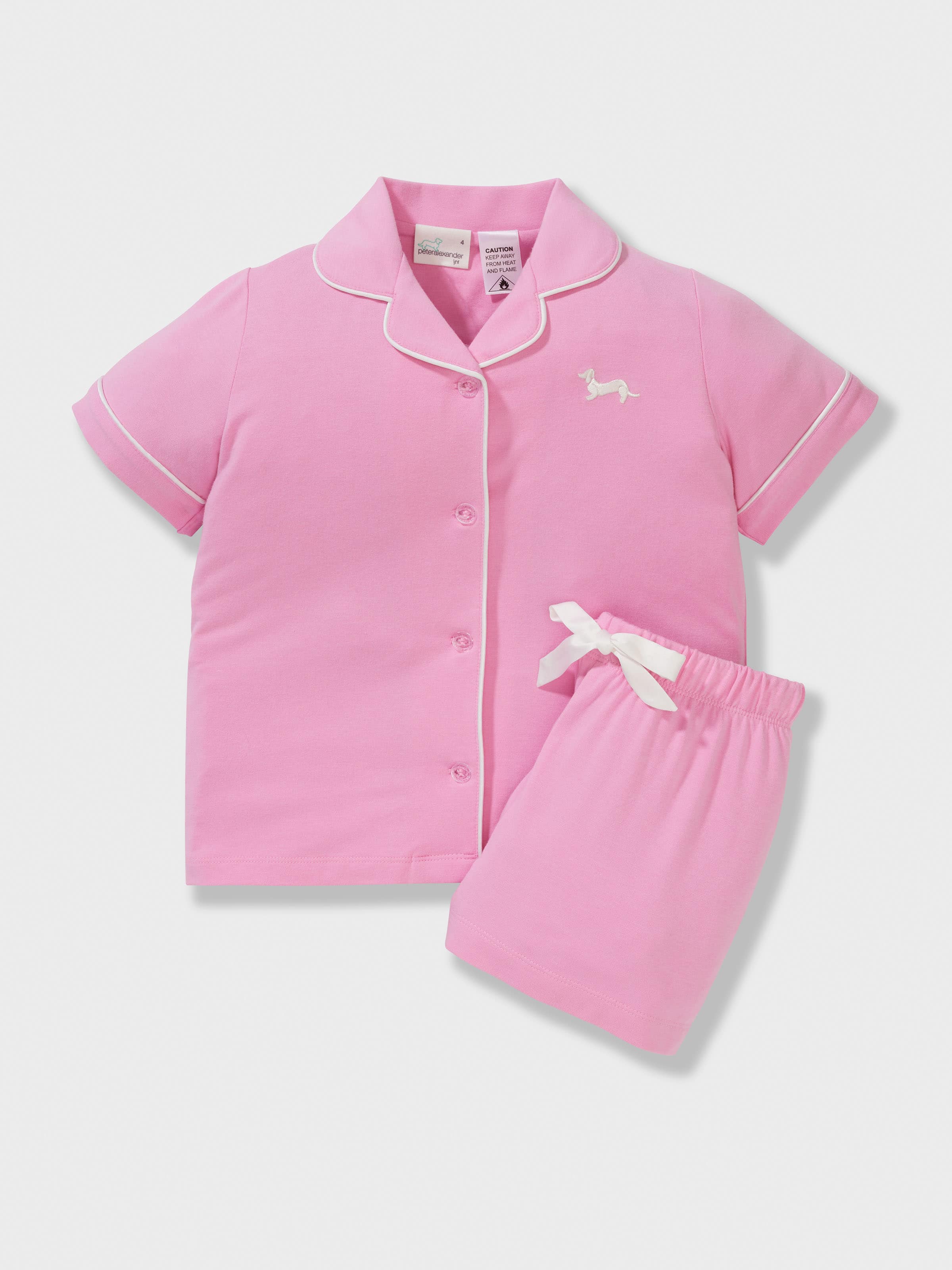 Girls Bubblegum Pink Short Classic Pj Set