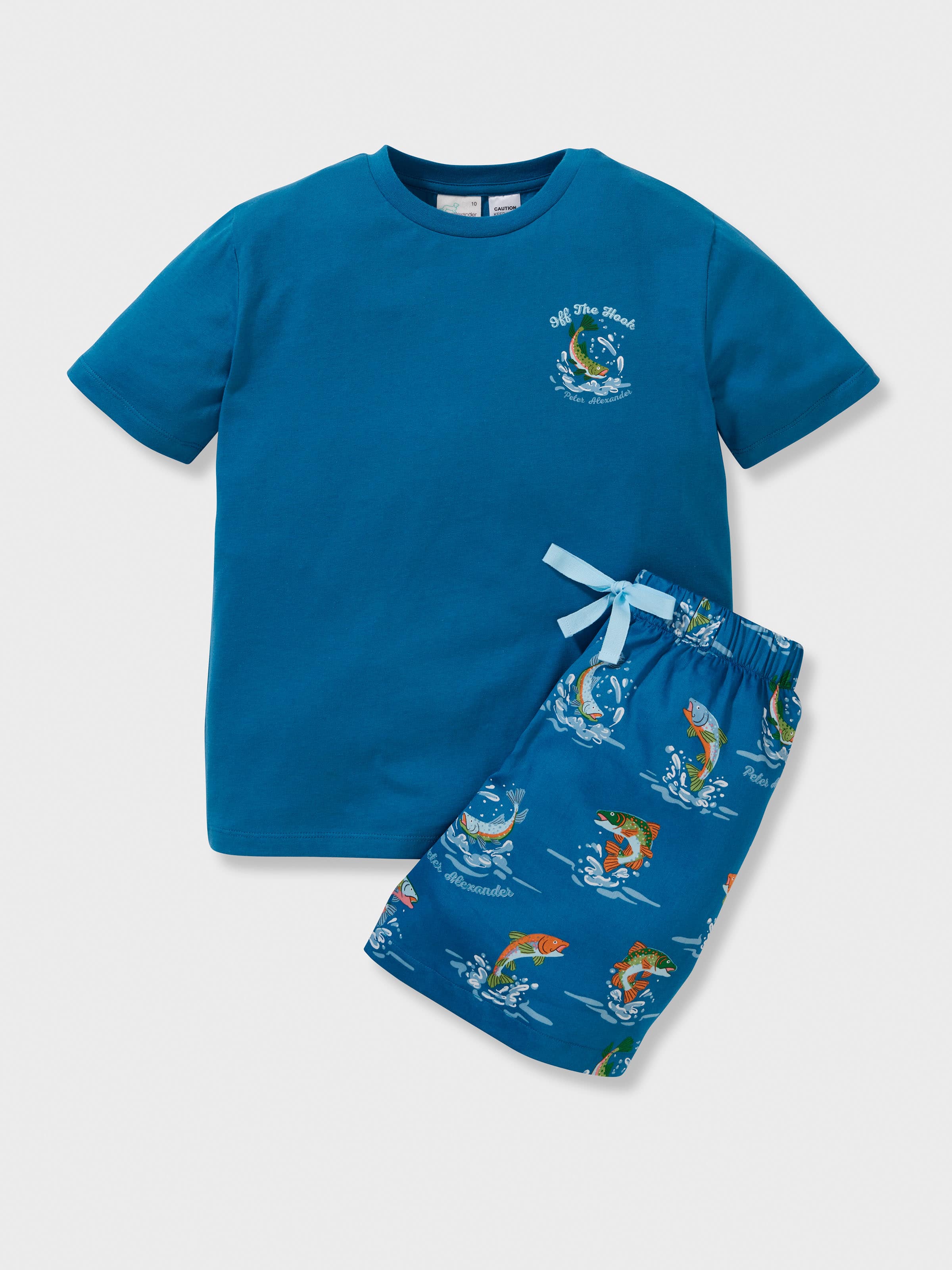 Boys Fishing 100% Cotton Short Pj Set