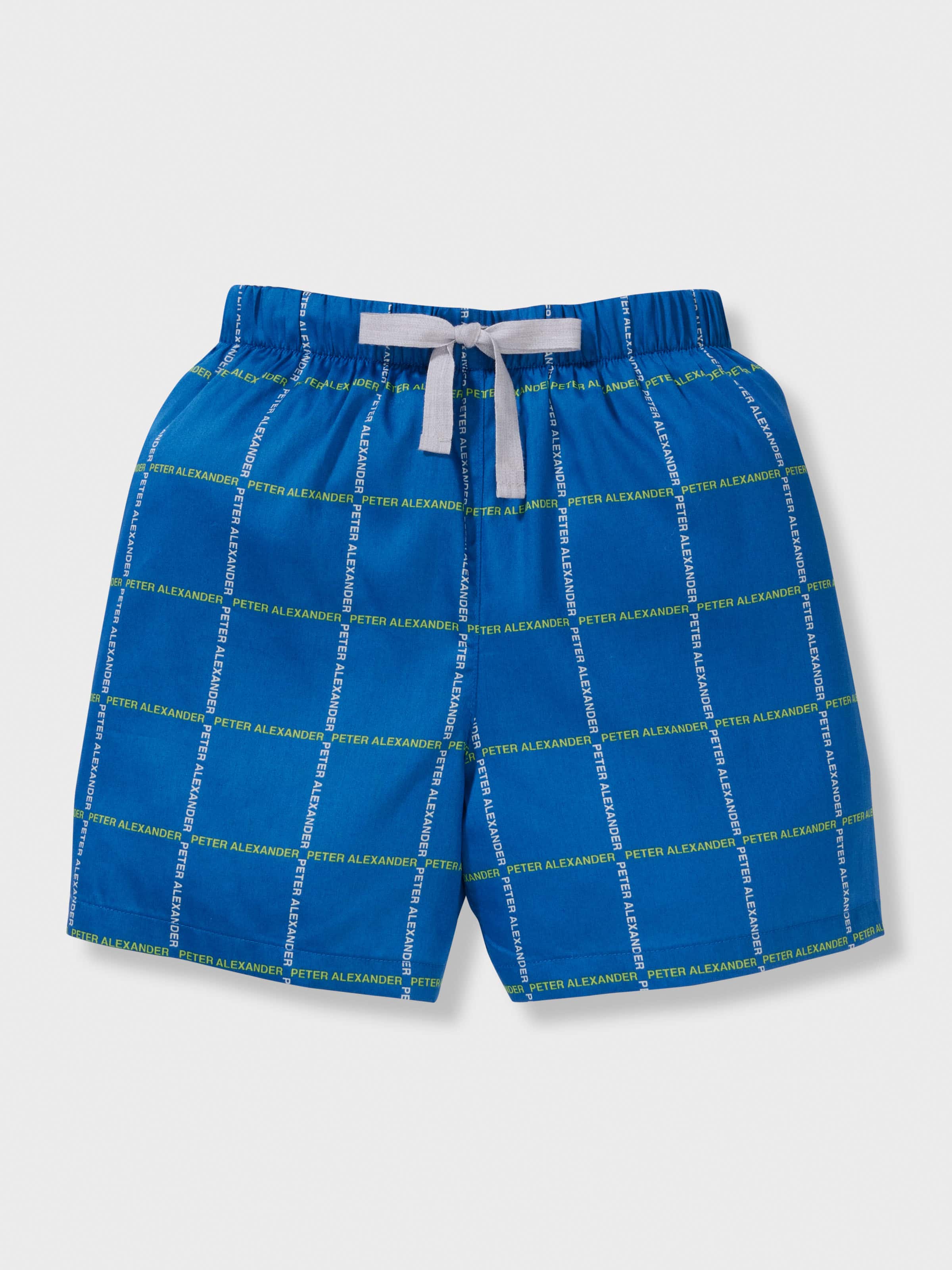 Boys Windowpane Check Short Pj Set