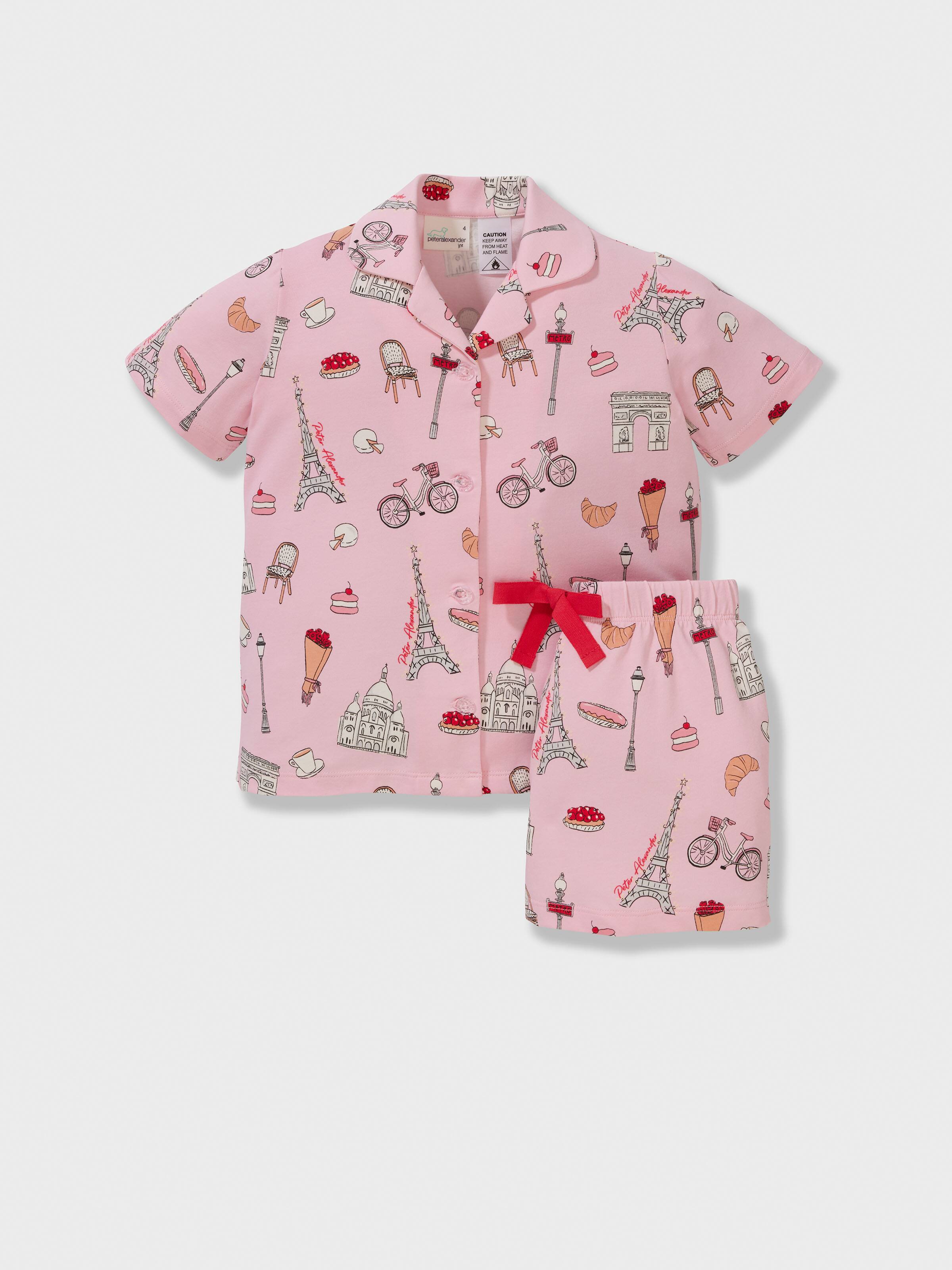 Jnr Girls Paris Classic Shortie Pj Set