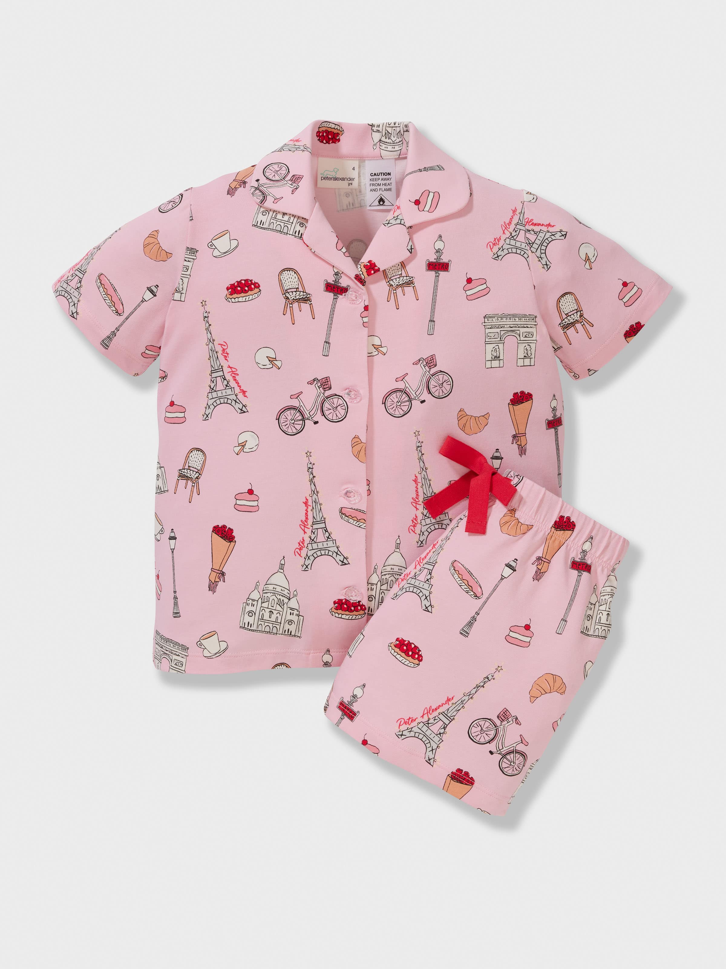 Girls Paris Classic Shortie Pj Set