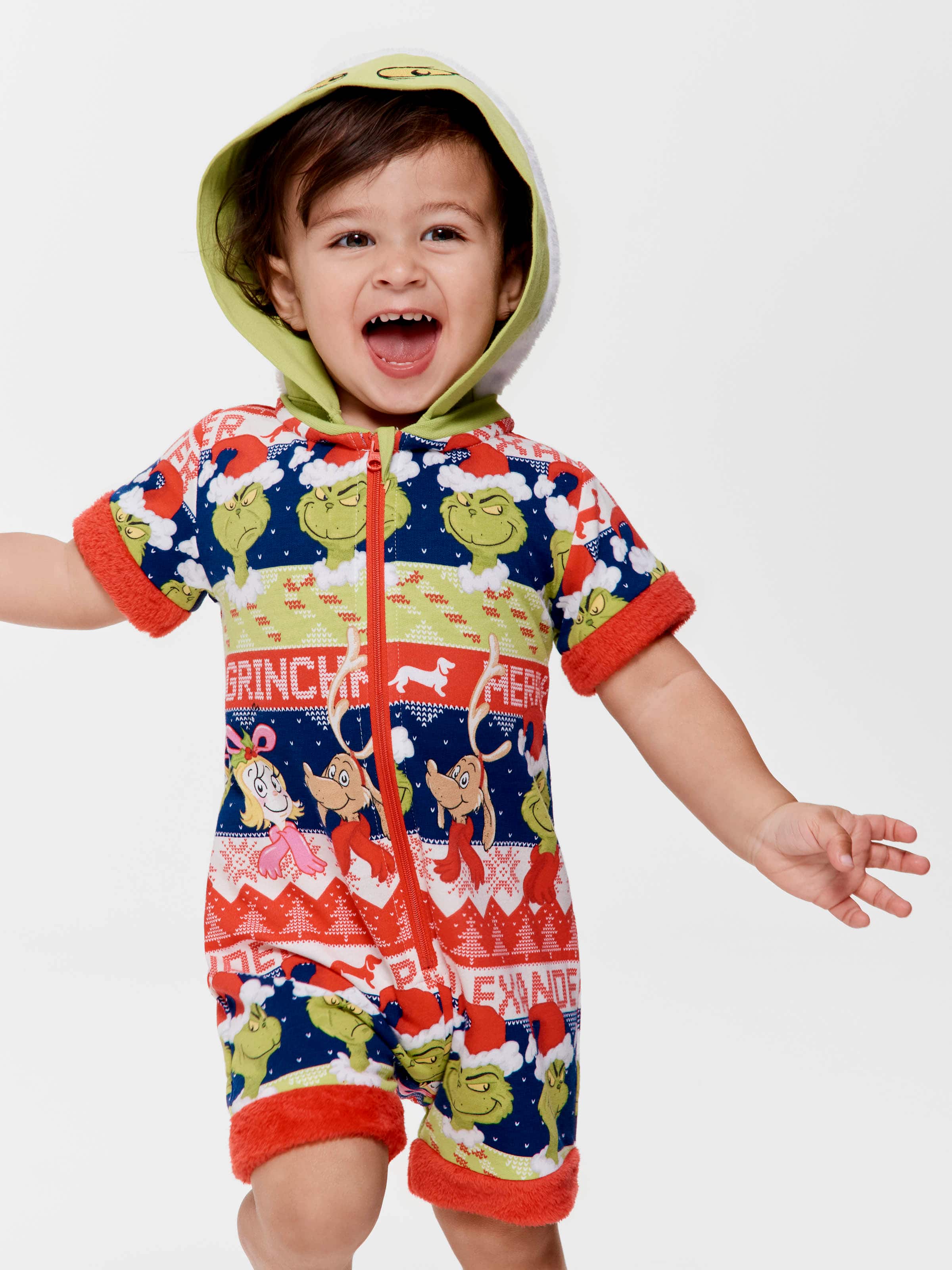 Baby The Grinch Fair Isle Onesie