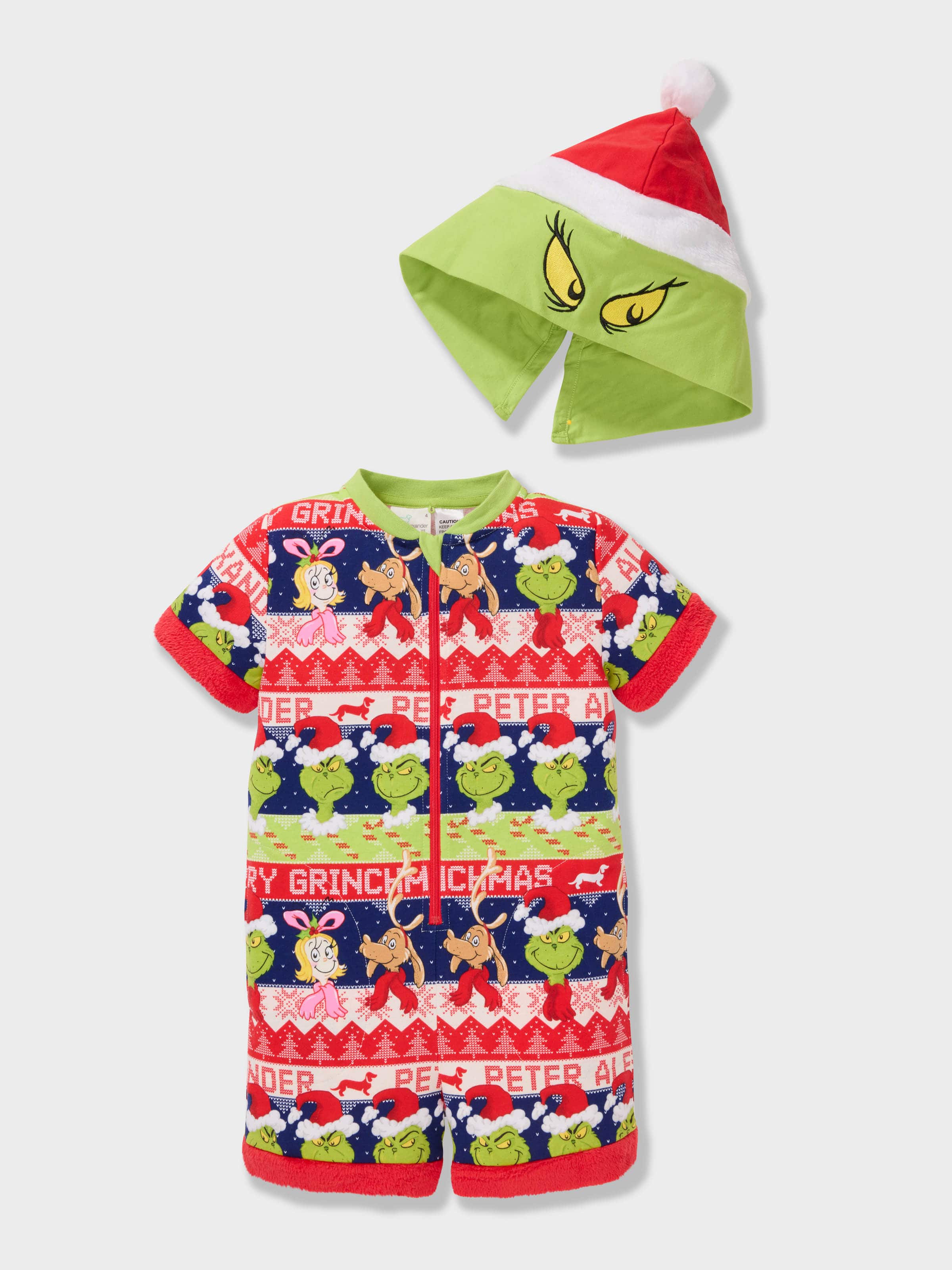 Jnr Kids The Grinch Fair Isle Onesie