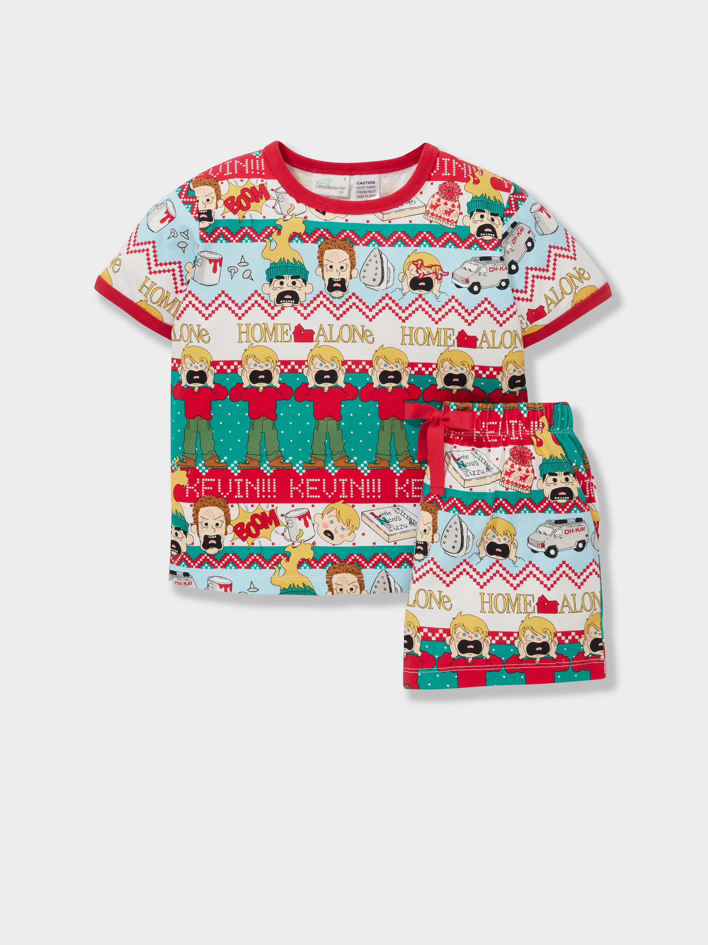 Jnr Kids Home Alone Plush Short Pj Set