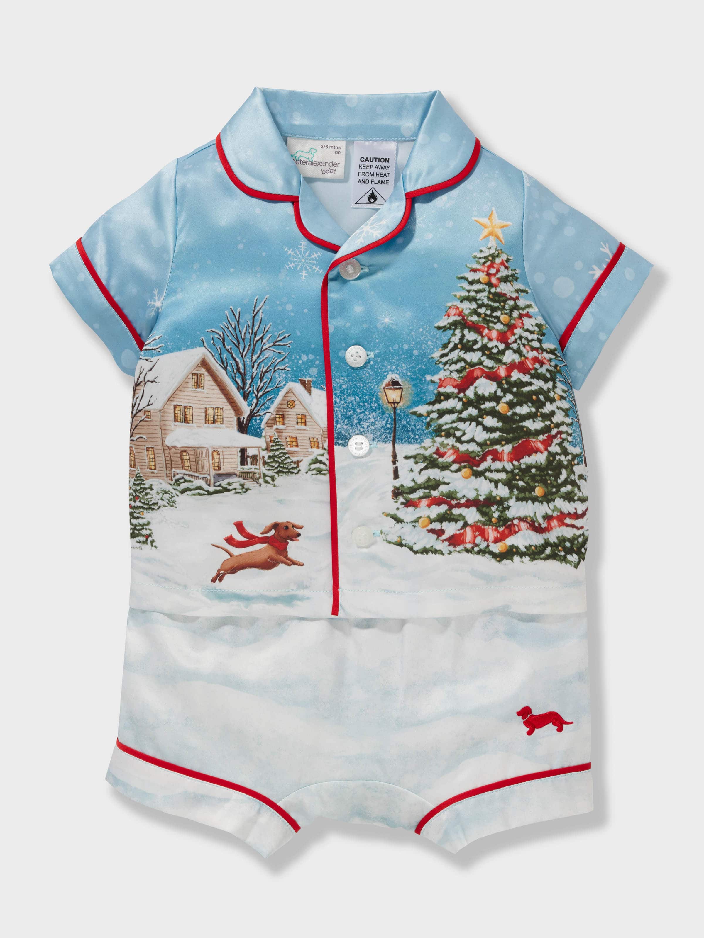 Baby White Christmas Chic Satin Boxed Shortie Pj Set