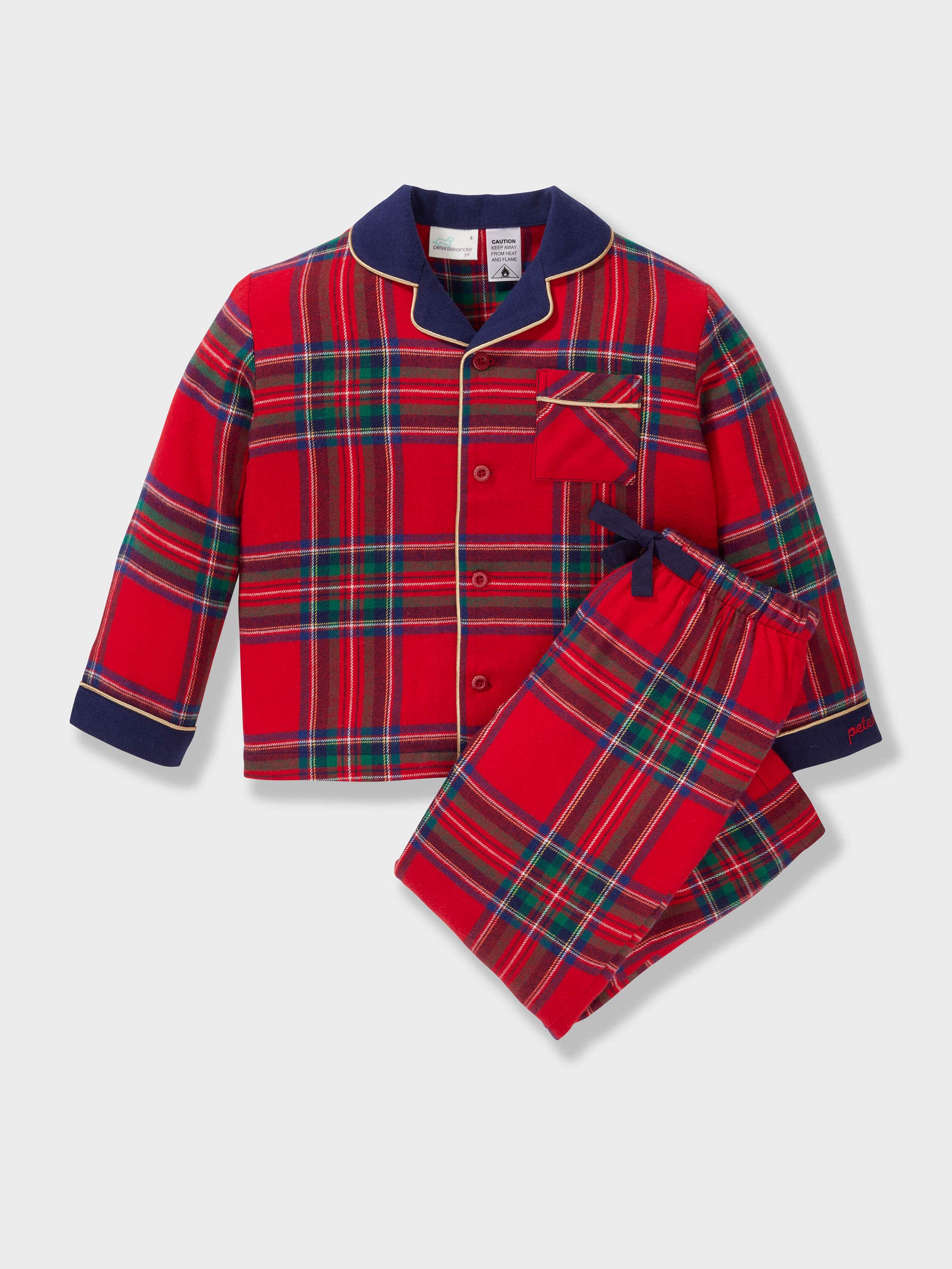 Kids Tartan Bamboo Flan Long Classic Pj Set