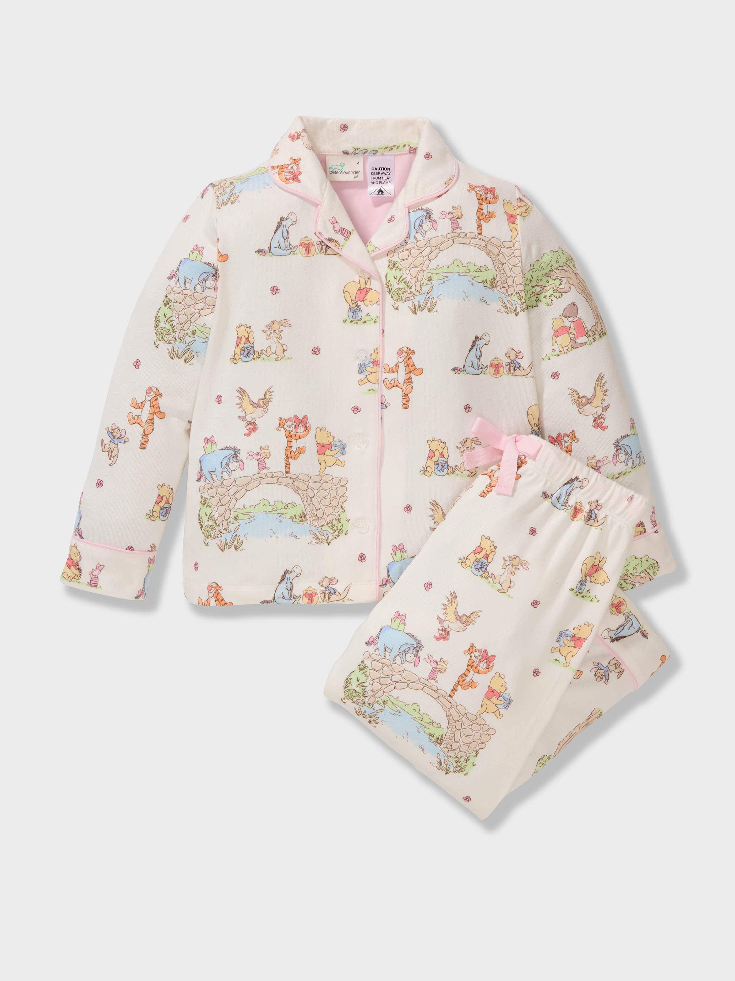 Kids Winnie The Pooh Plush Long Classic Pj Set