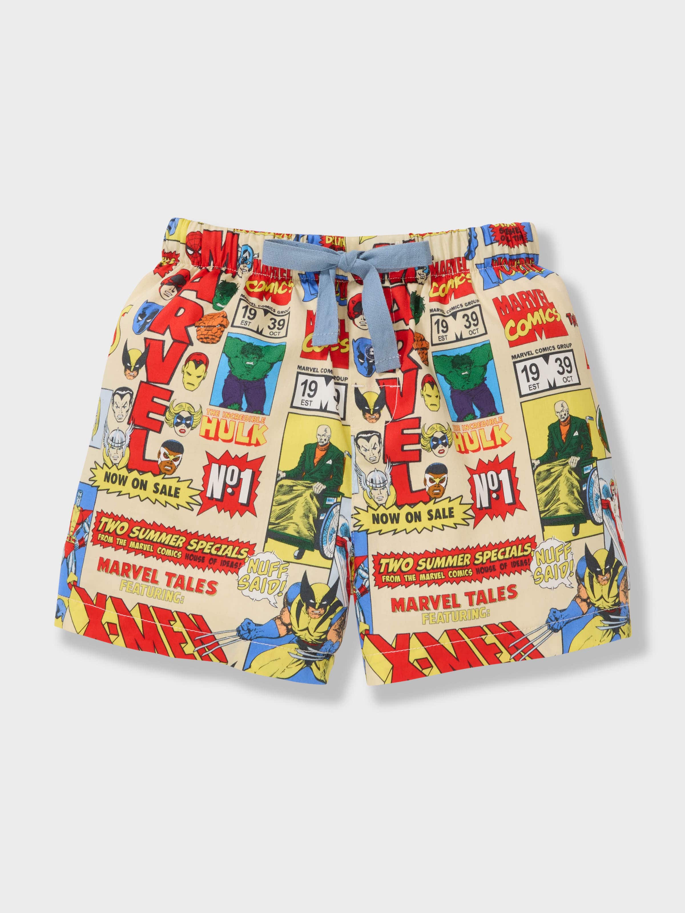 Jnr Boys Marvel Comics 100% Cotton Short Pj Set