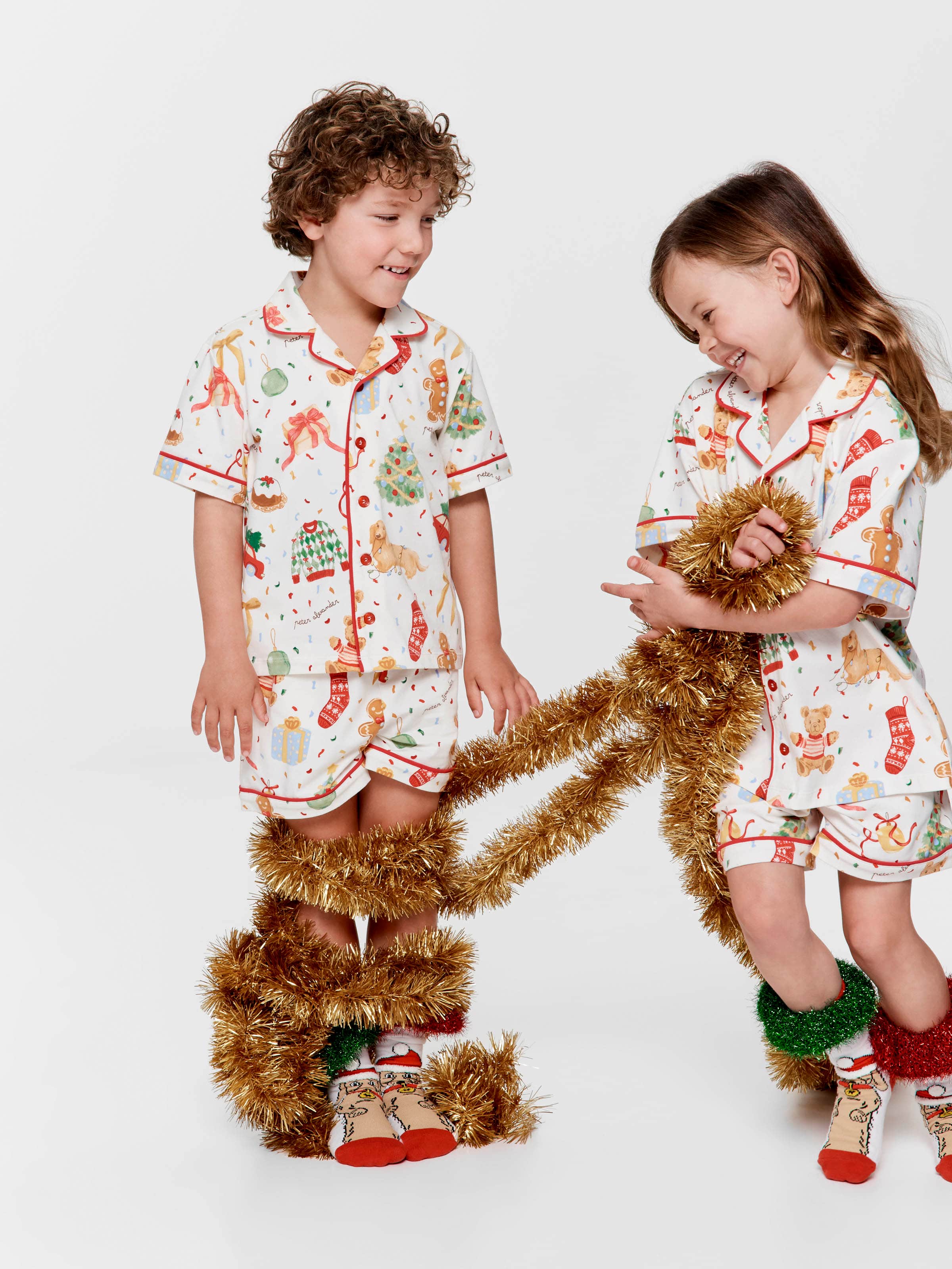 Jnr Kids Christmas Icons Boxed Shortie Pj Set