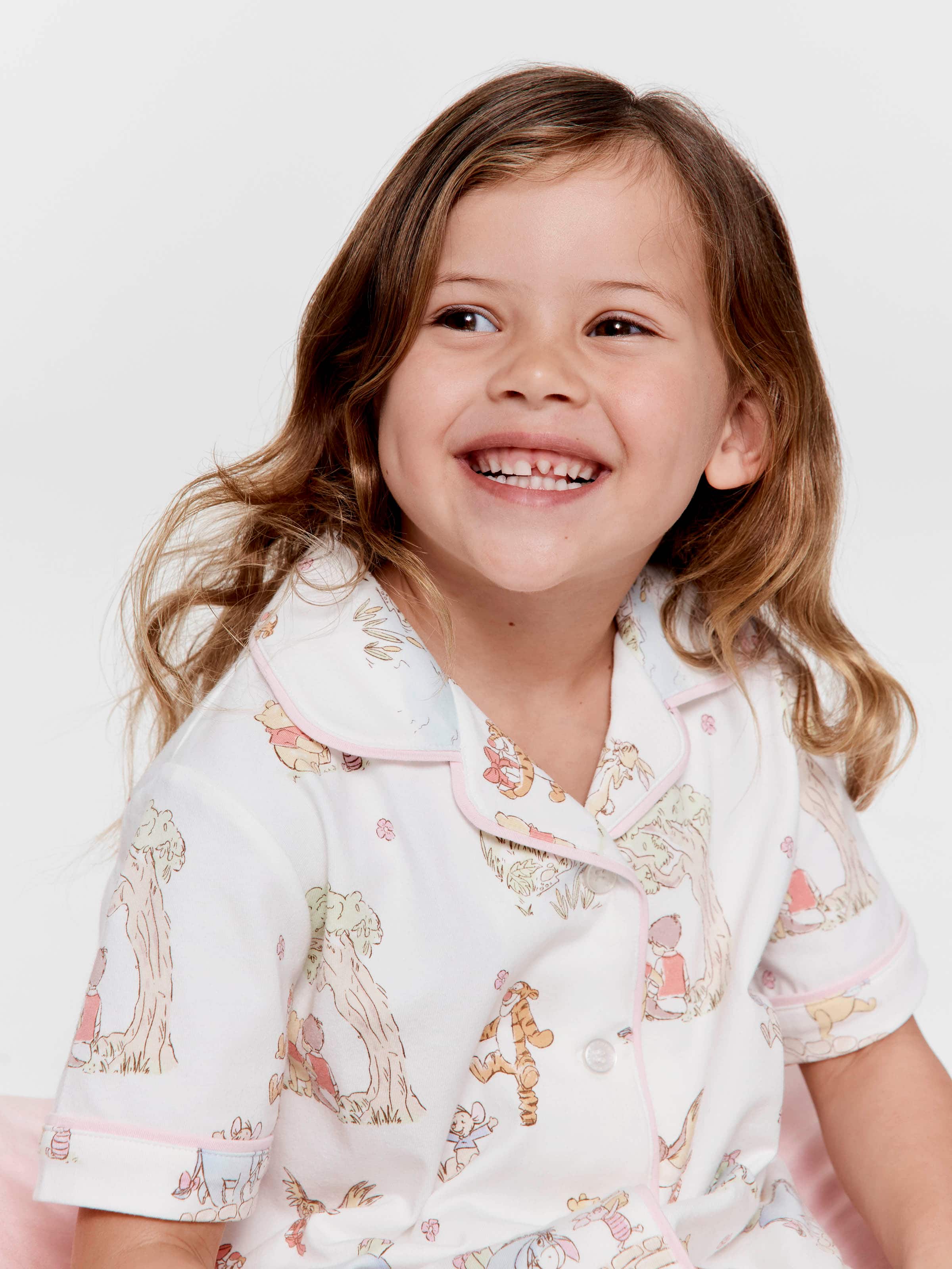 Jnr Girls Winnie The Pooh Plush Shortie Pj Set