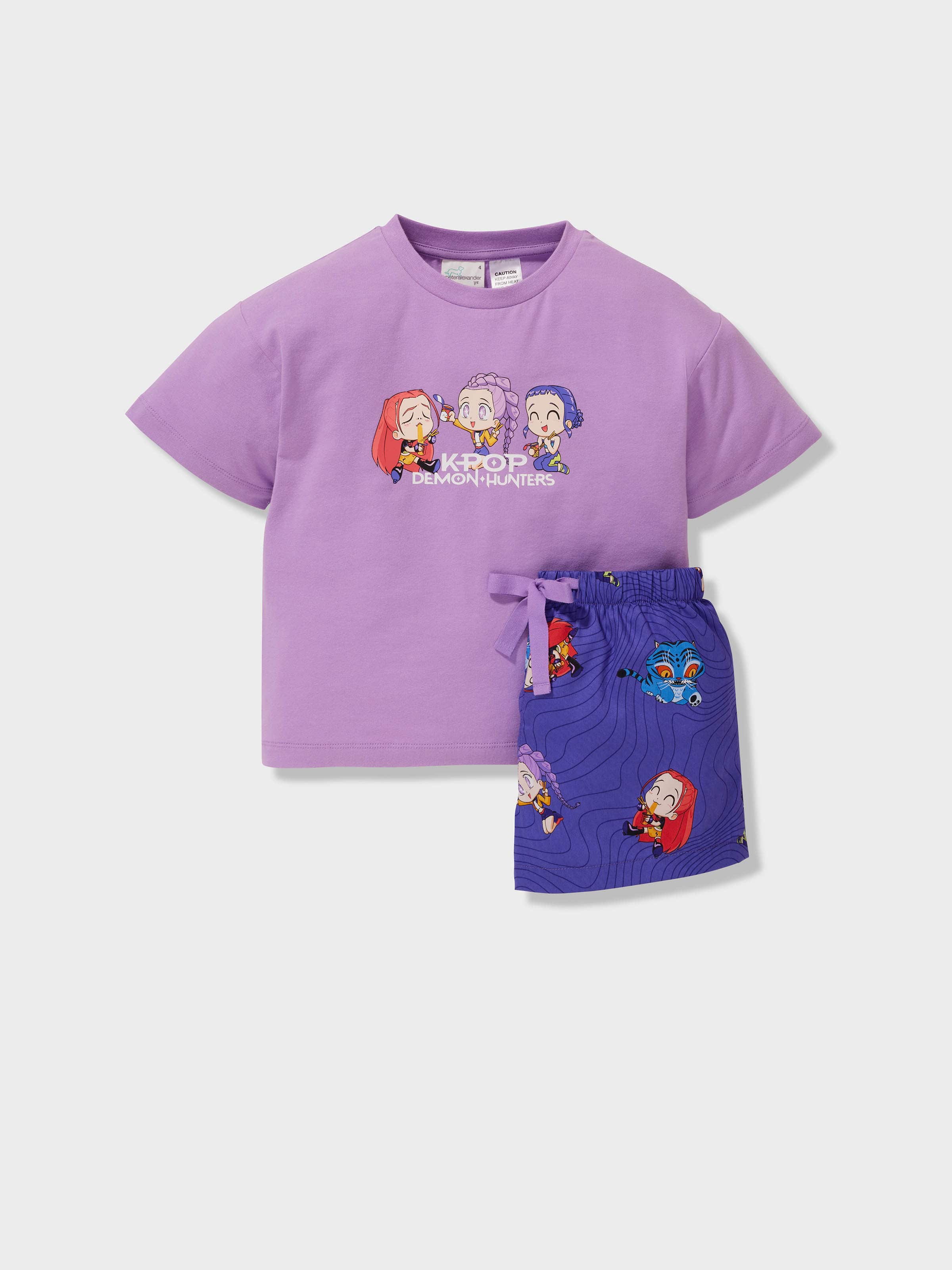 Jnr Girls K-Pop Demon Hunters Short Pj Set