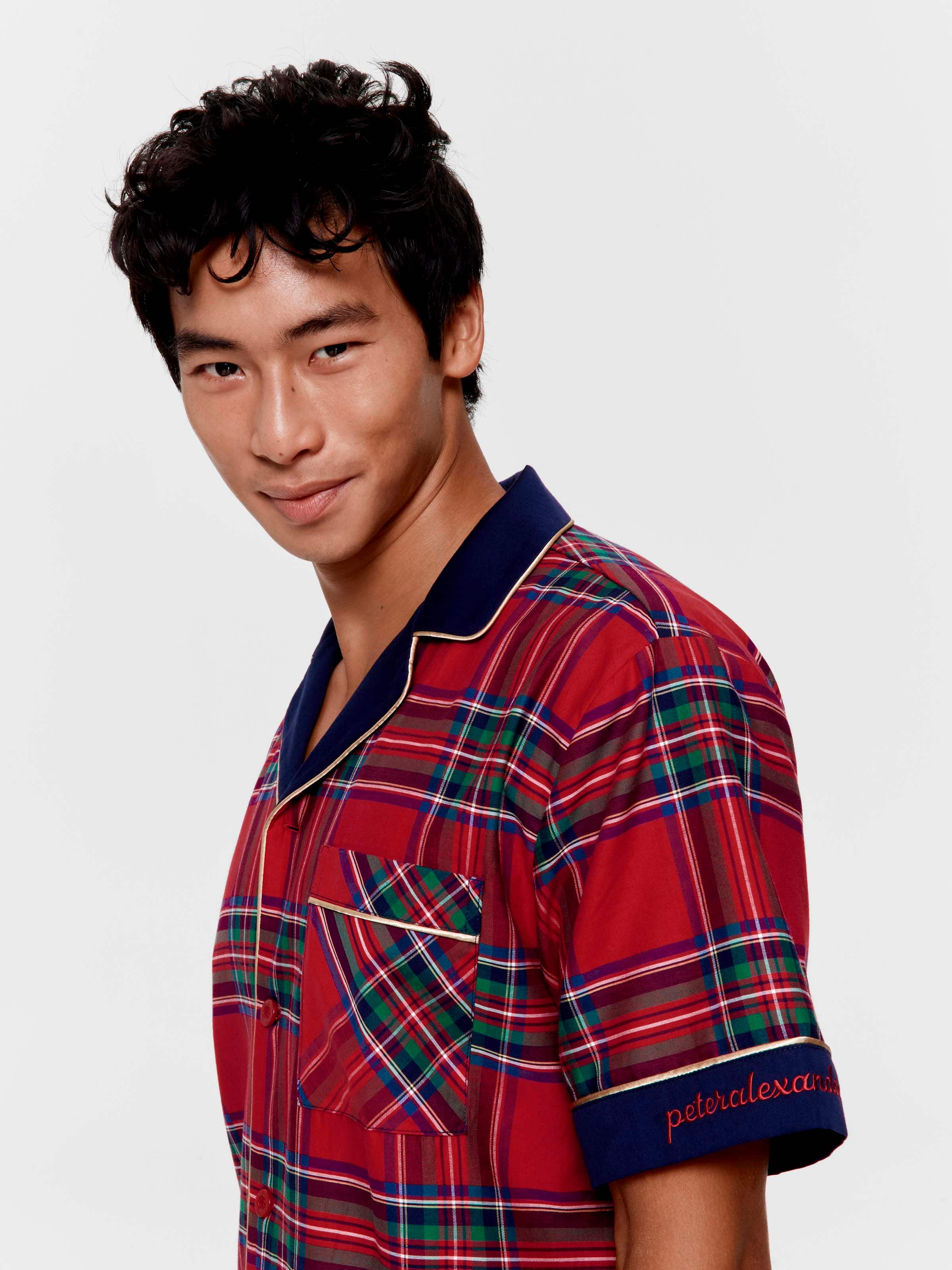 Tartan 100% Cotton Short Sleeve Pj Shirt