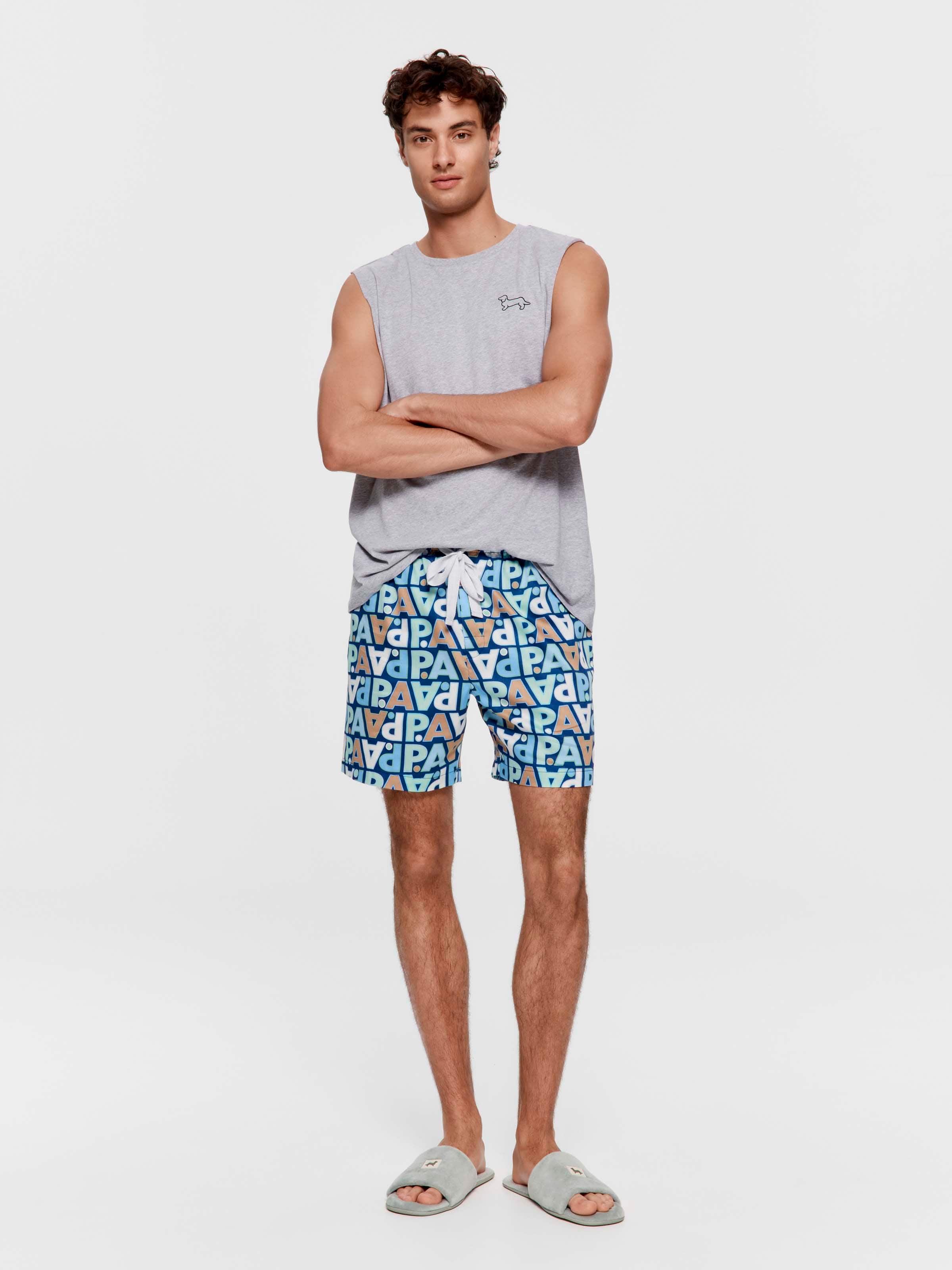 P.A. Logo 100% Cotton Mid Short