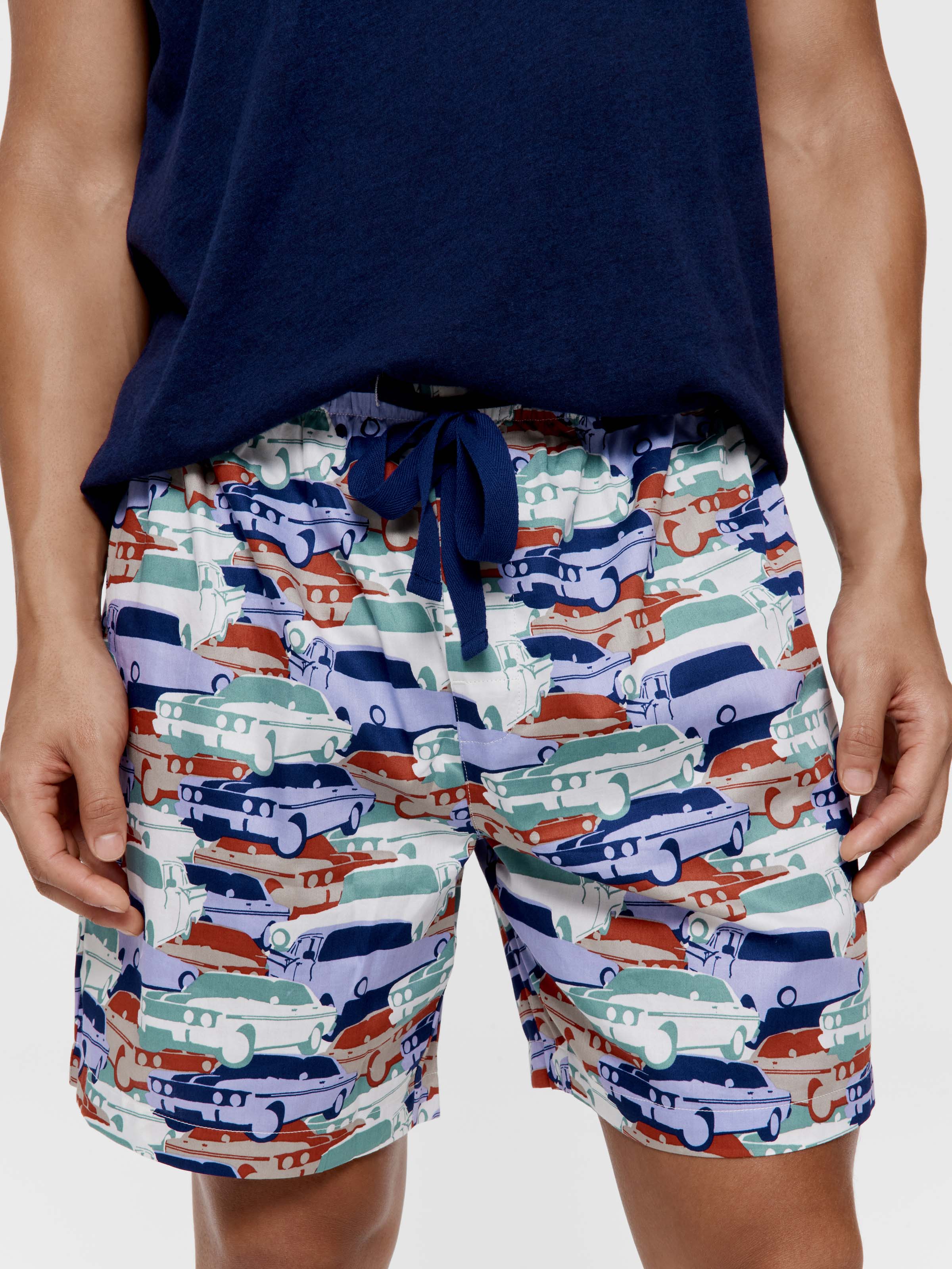 Car 100% Cotton Mid Short