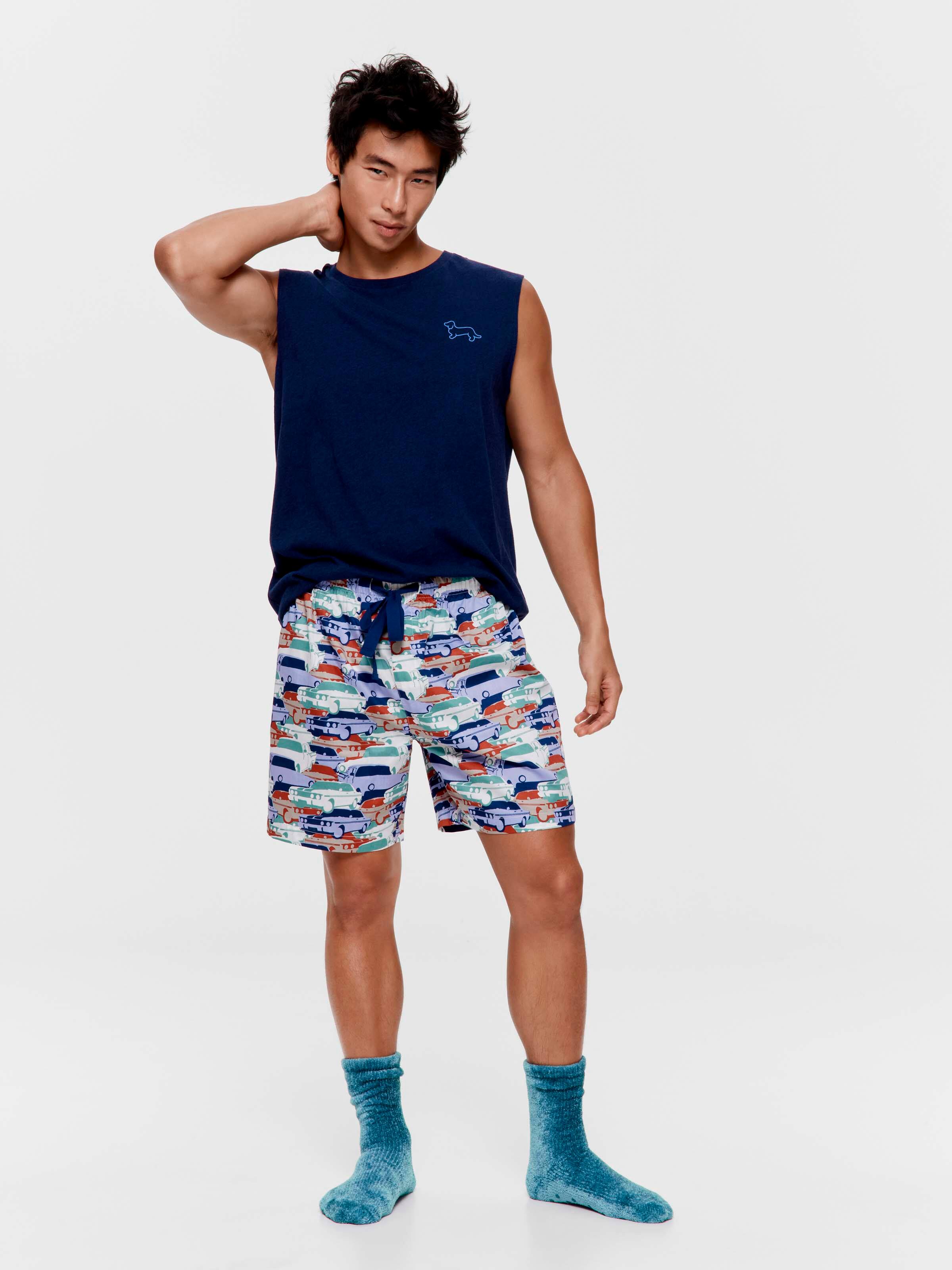 Car 100% Cotton Mid Short