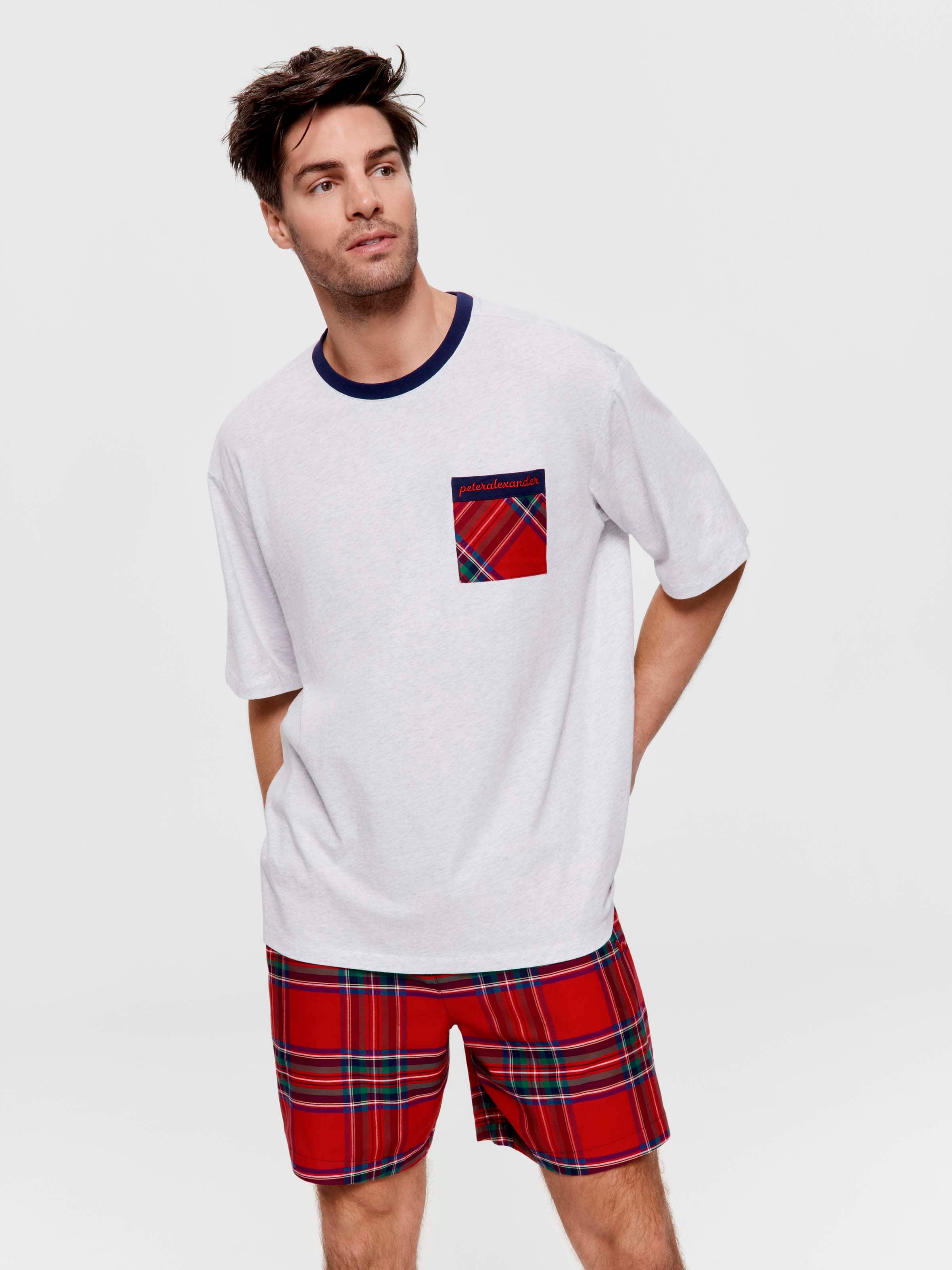 Tartan Pocket 100% Cotton Relaxed Tee