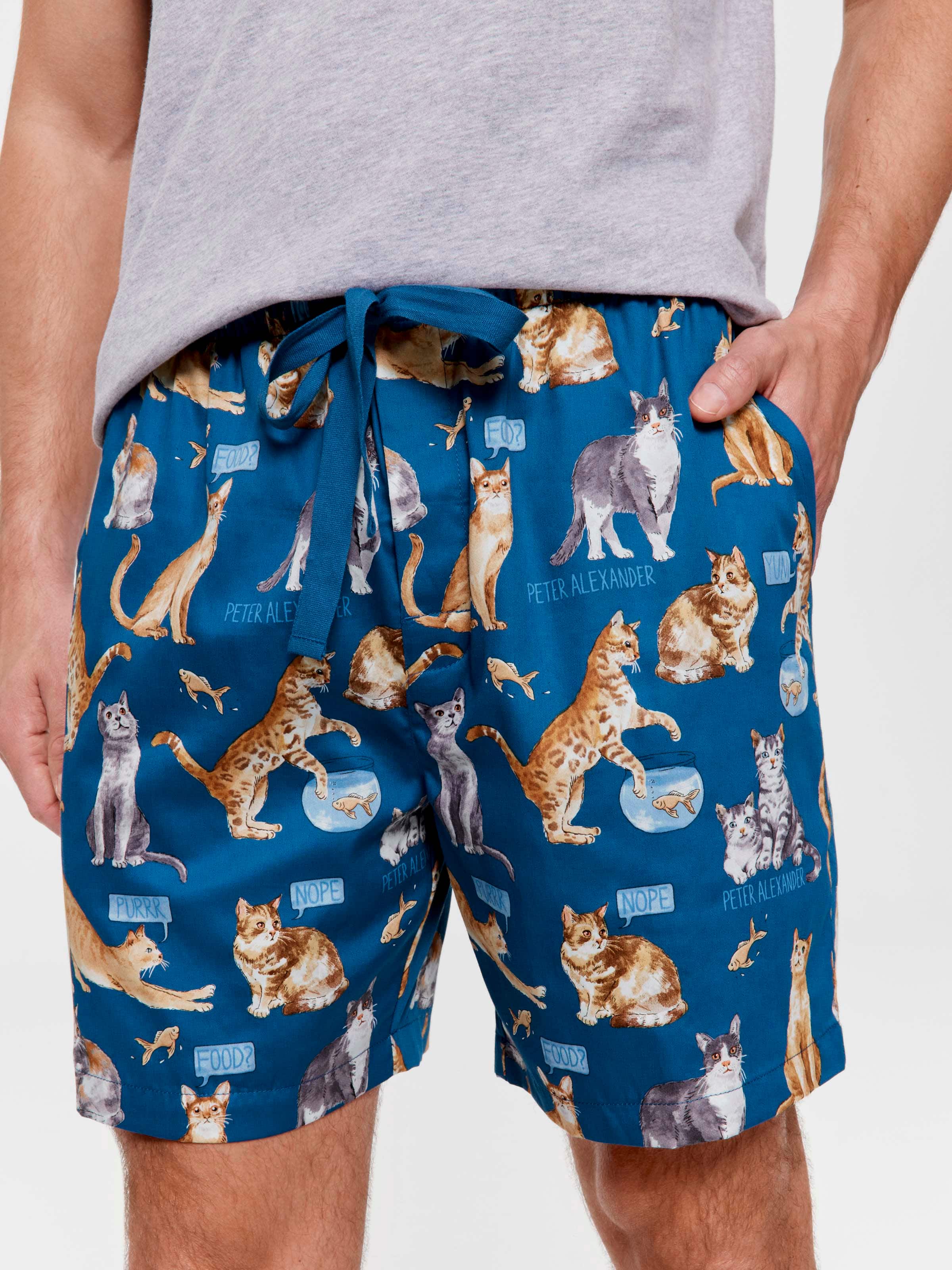 Cat 100% Cotton Mid Short