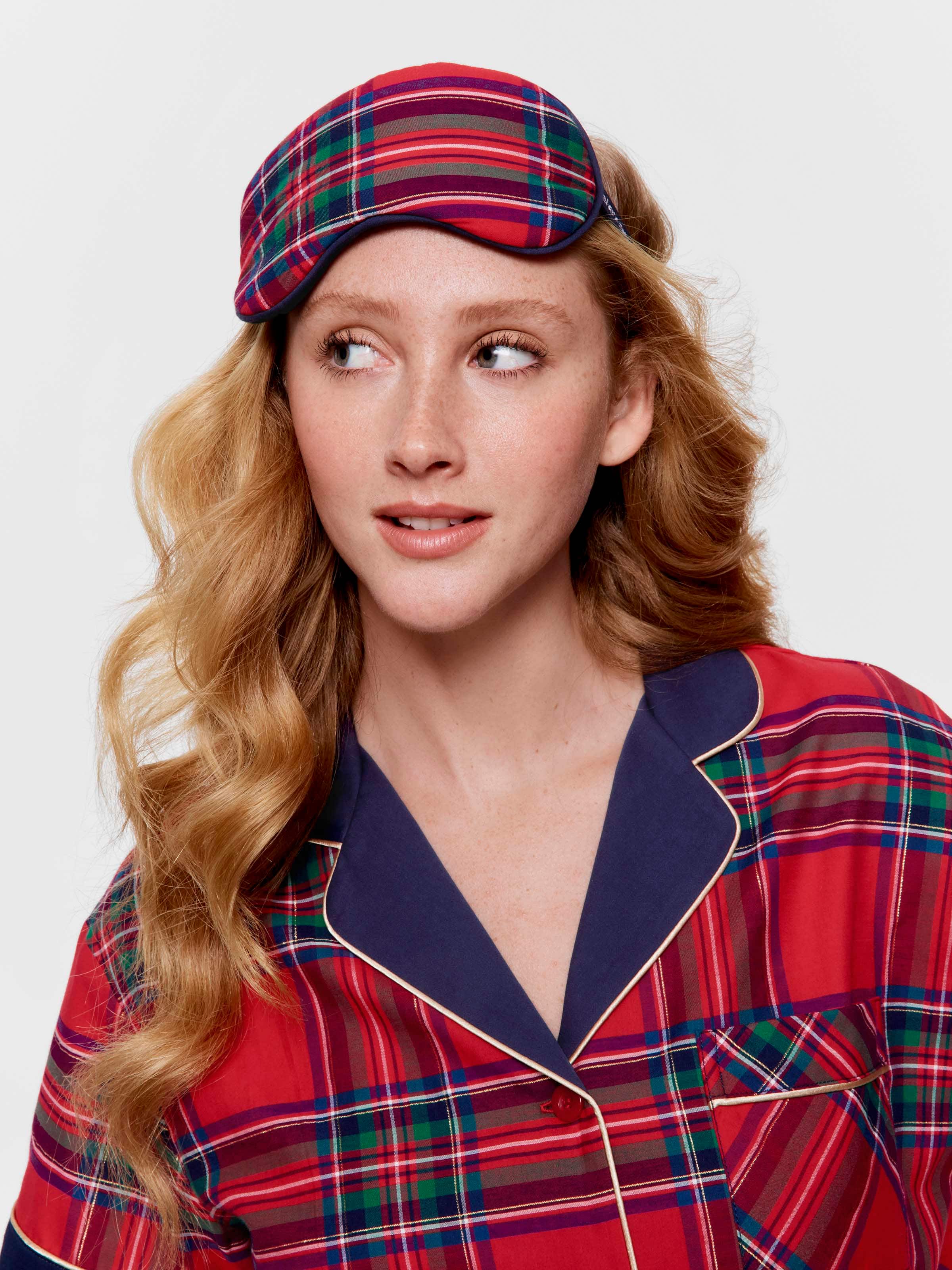 Tartan 100% Cotton Eye Mask