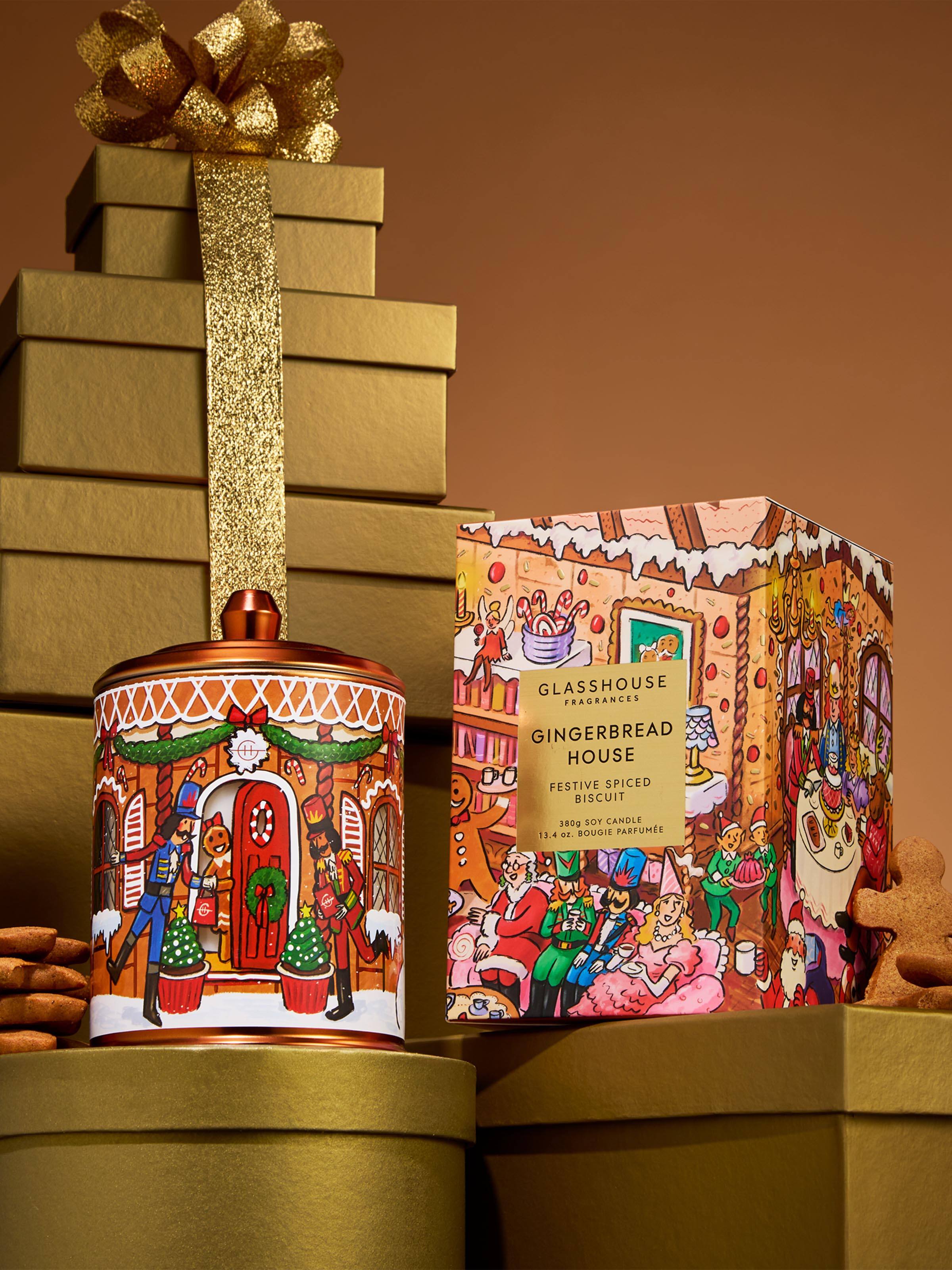 Glasshouse Limited Edition Gingerbread House 380G Candle