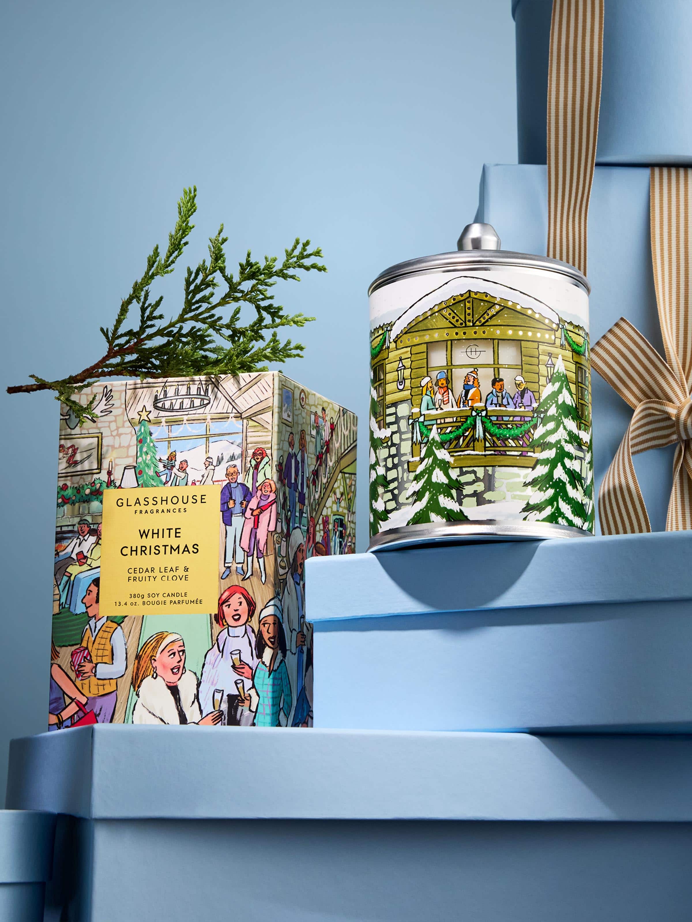 Glasshouse Limited Edition White Christmas 380G Candle